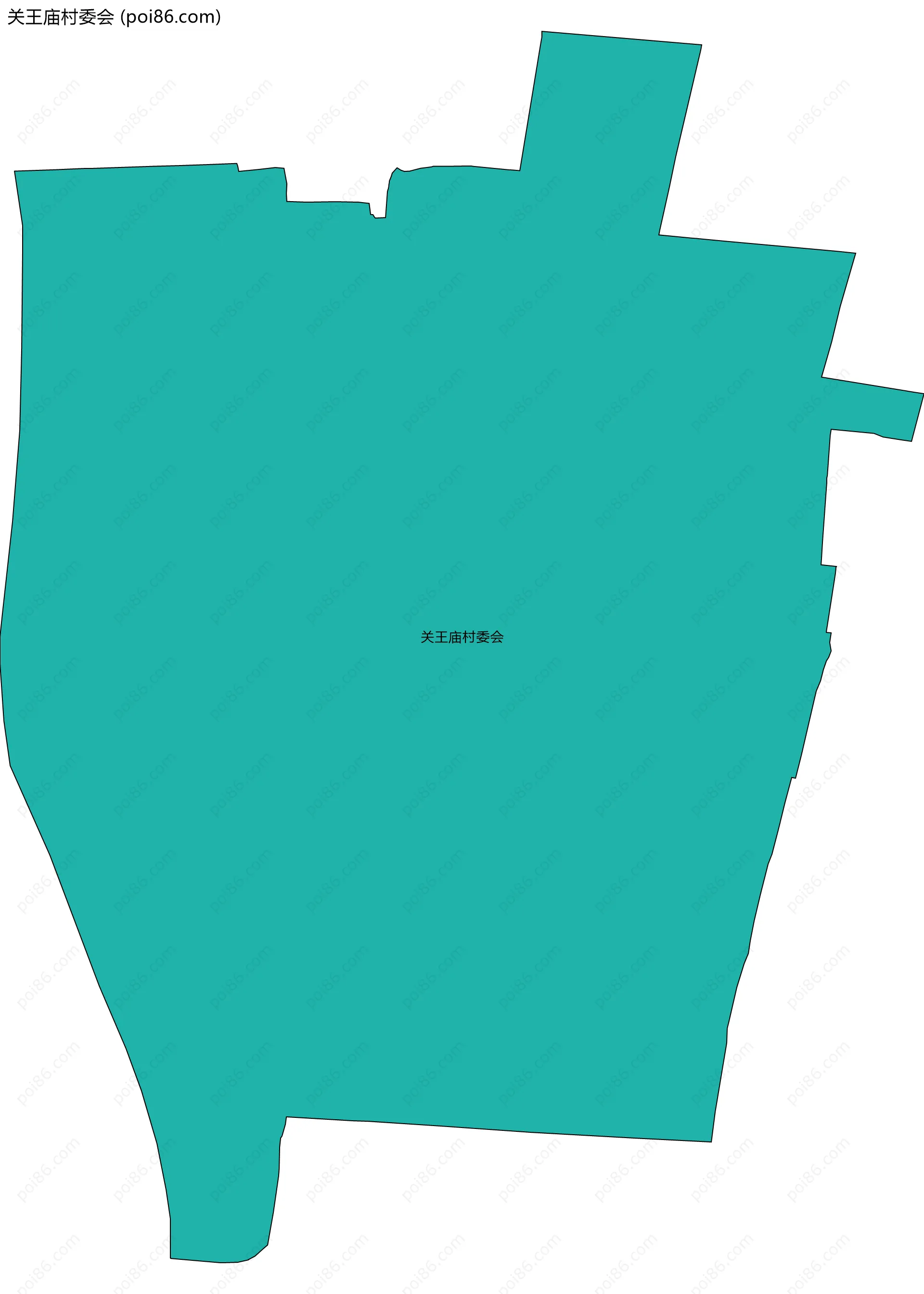关王庙村委会边界地图