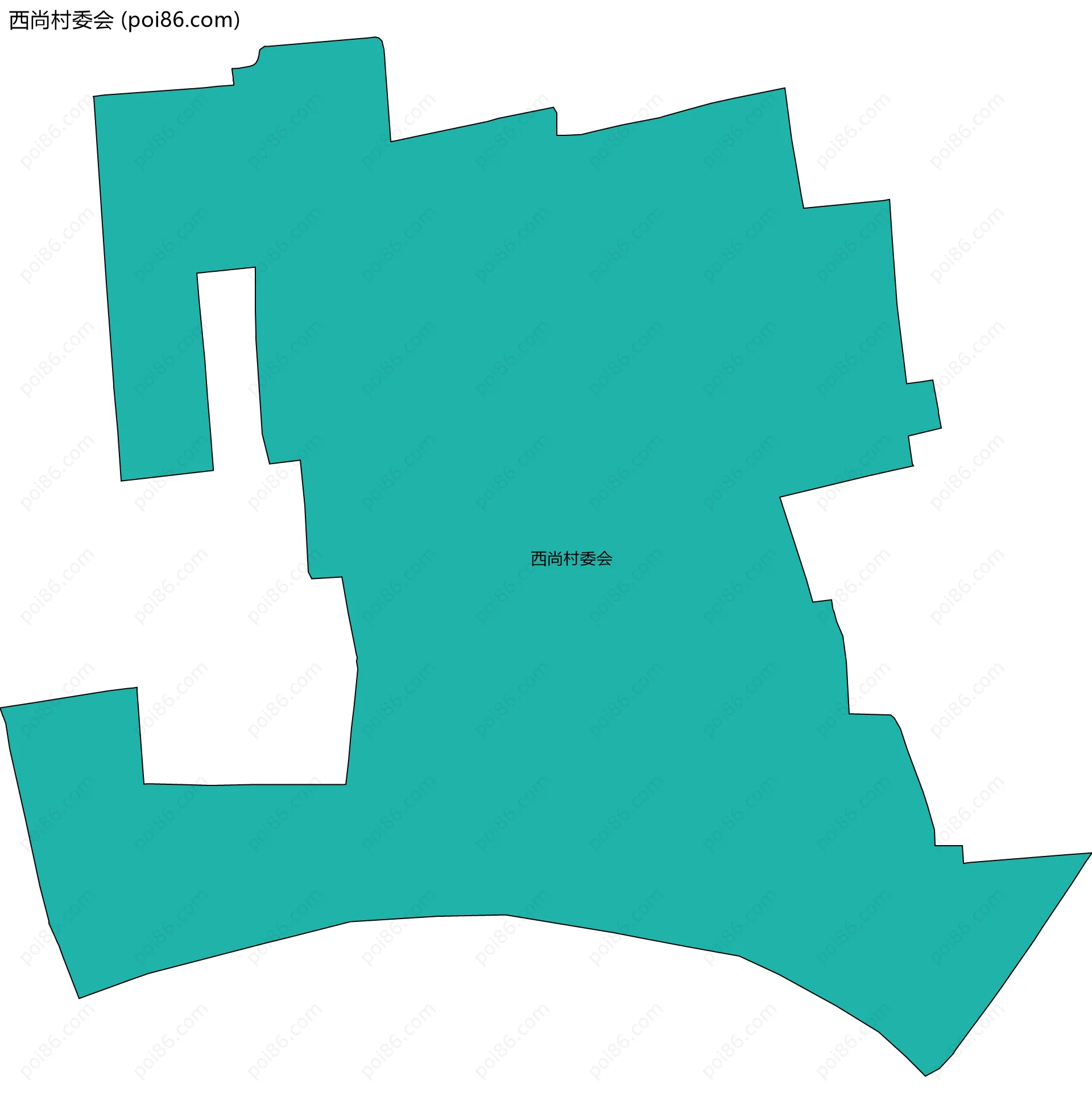 西尚村委会边界地图