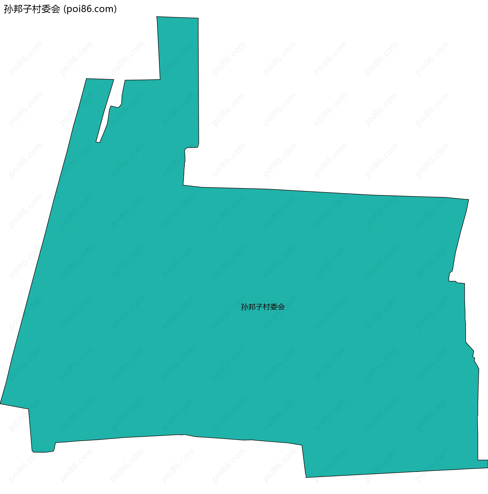 孙邦子村委会边界地图