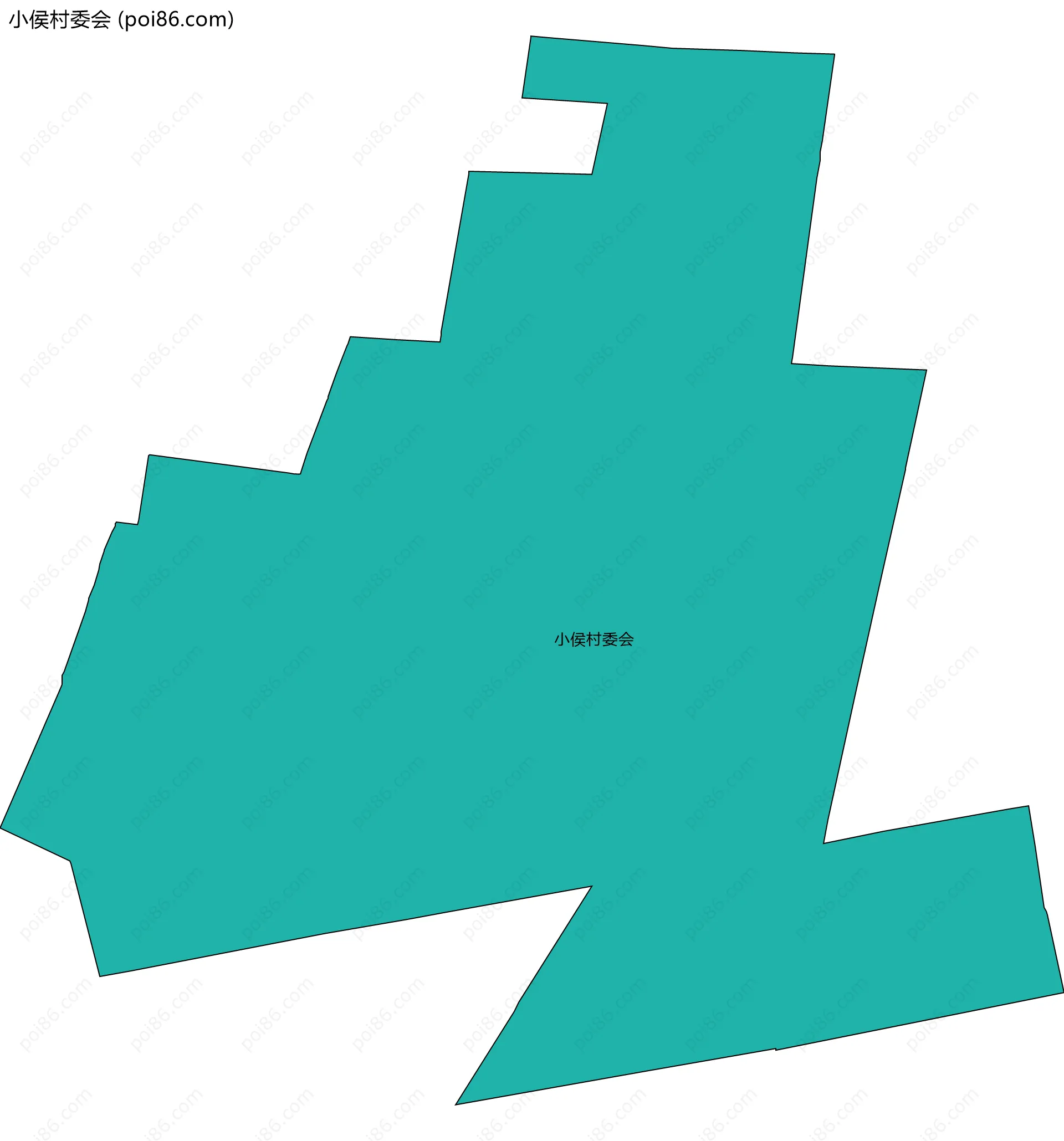 小侯村委会边界地图