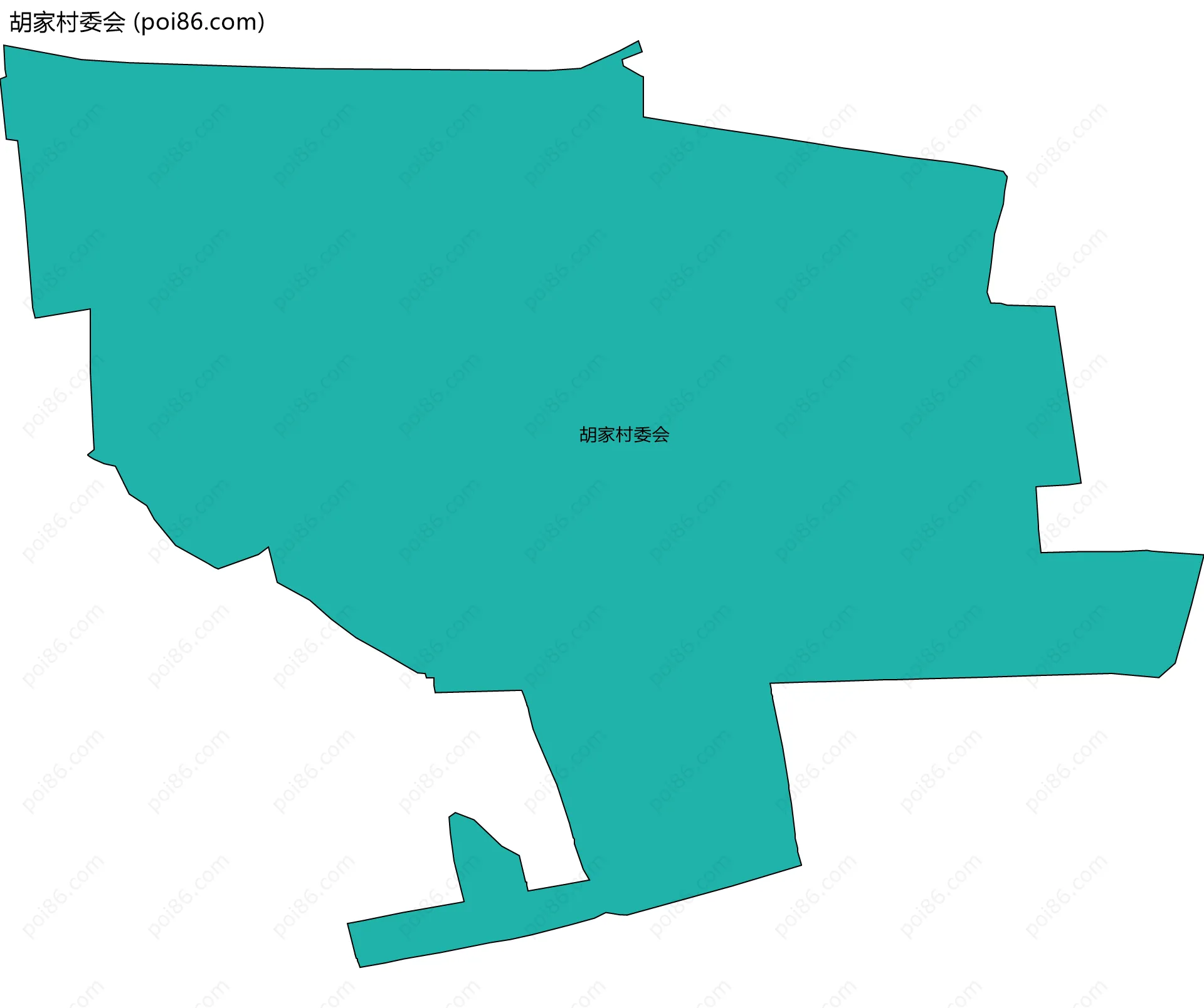 胡家村委会边界地图
