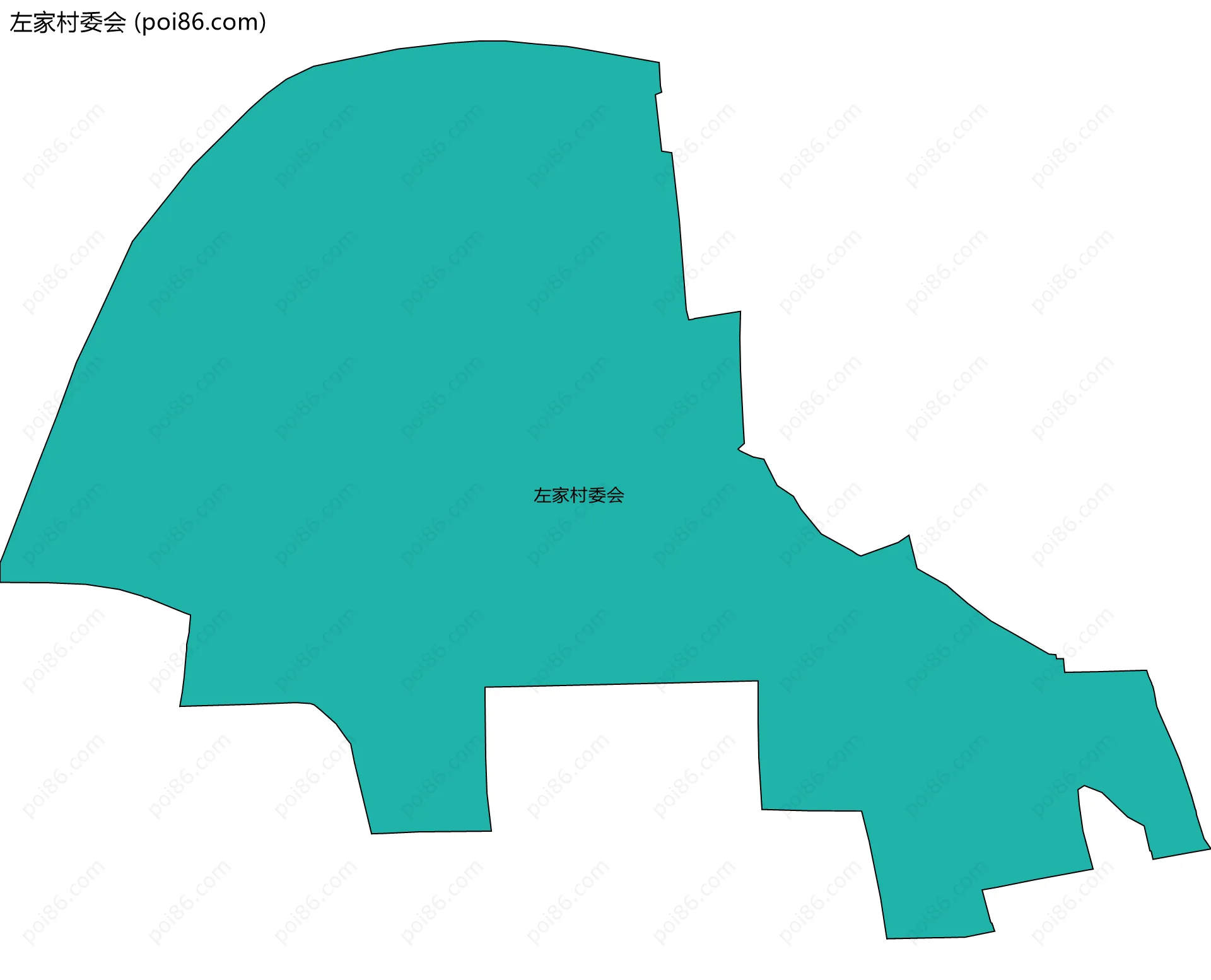 左家村委会边界地图