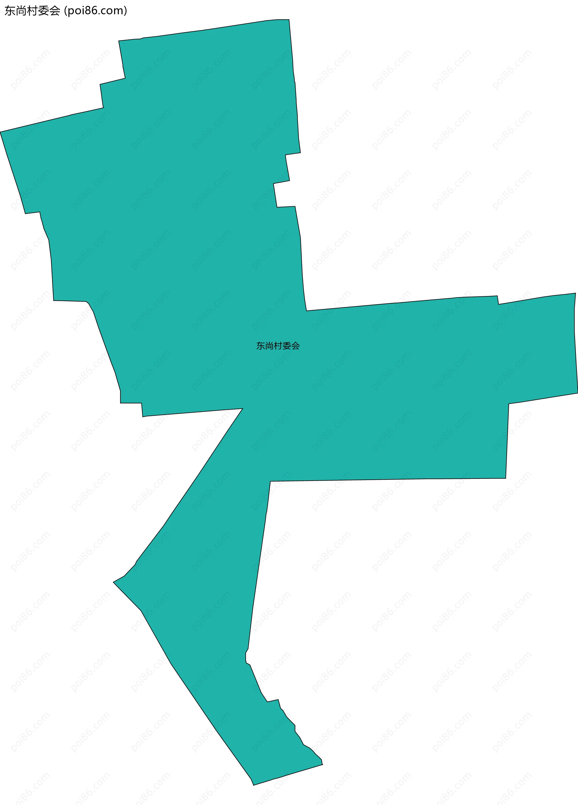 东尚村委会边界地图