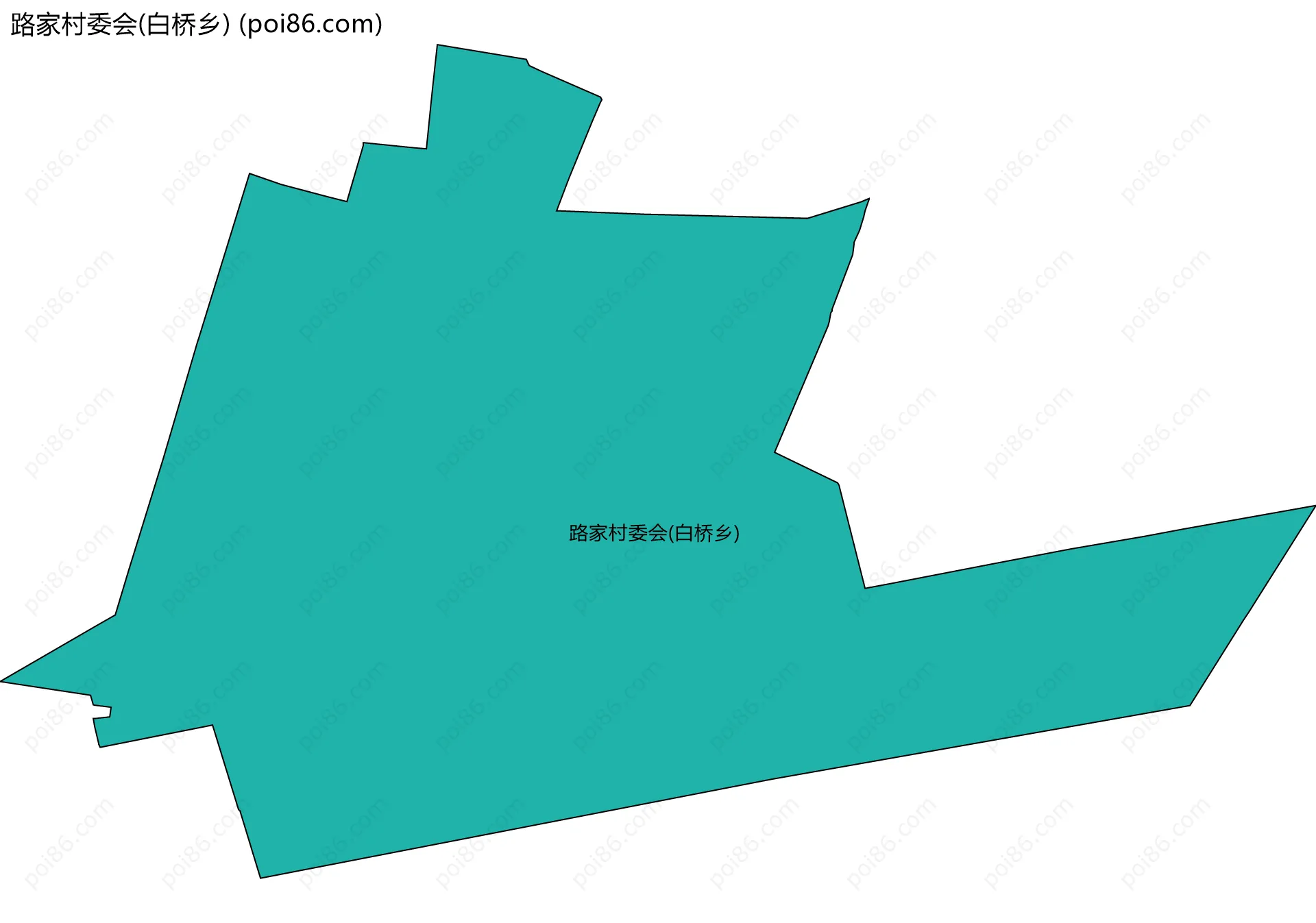 路家村委会(白桥乡)边界地图