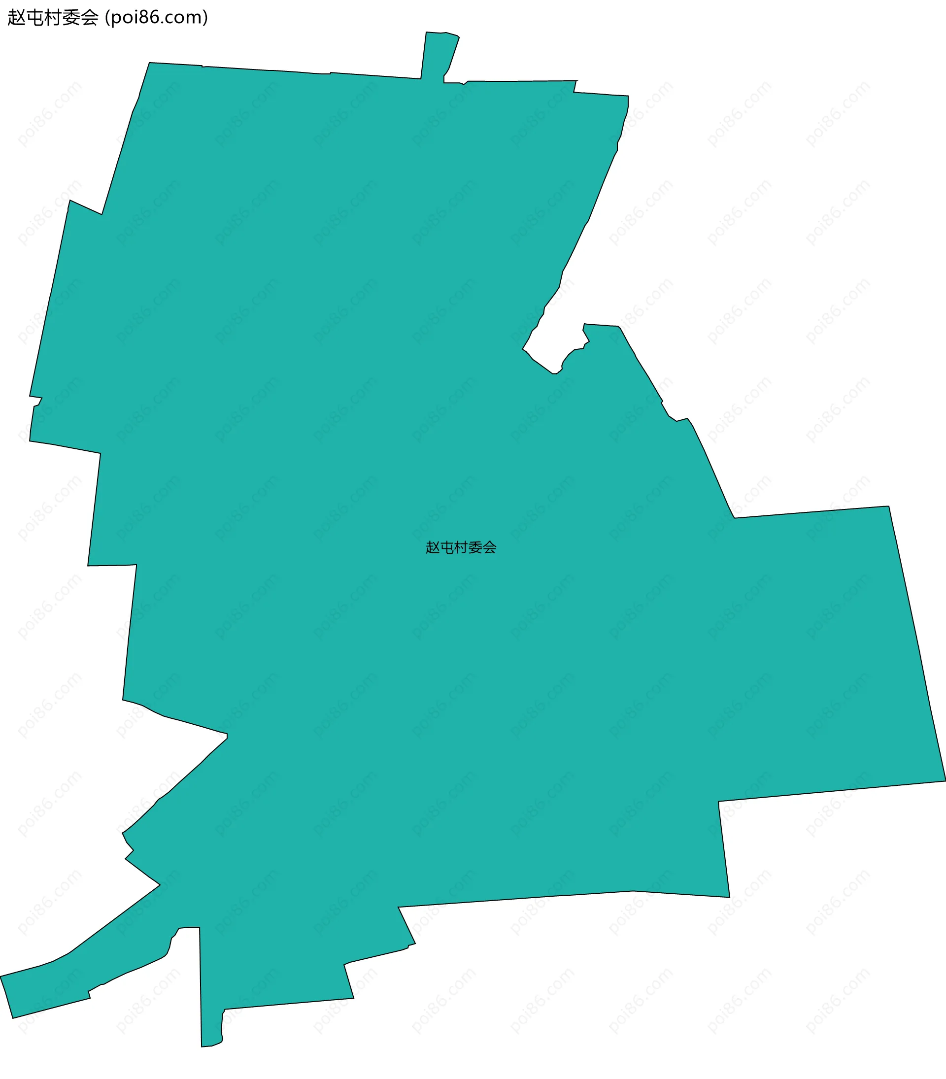 赵屯村委会边界地图