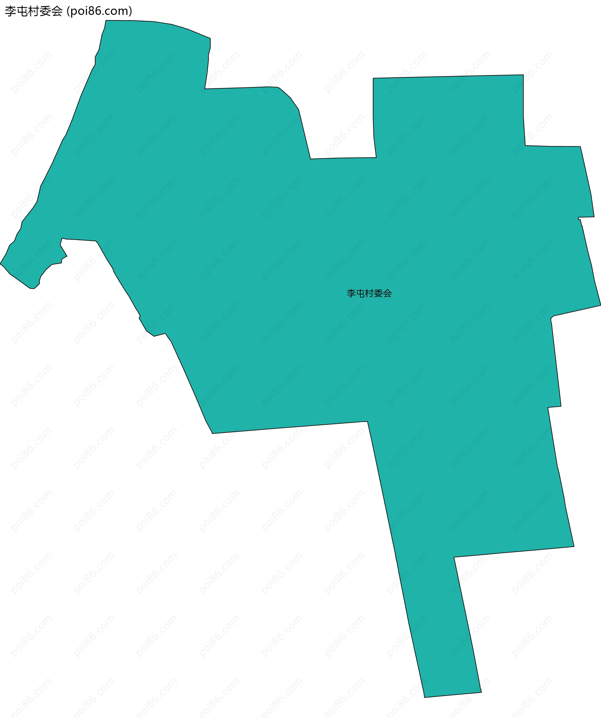 李屯村委会边界地图