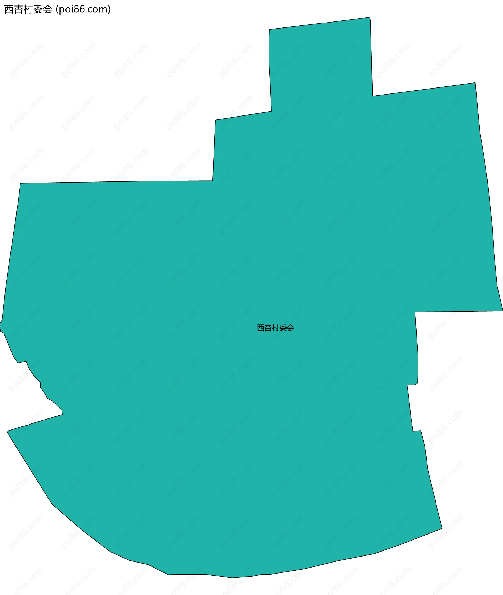 西杏村委会边界地图