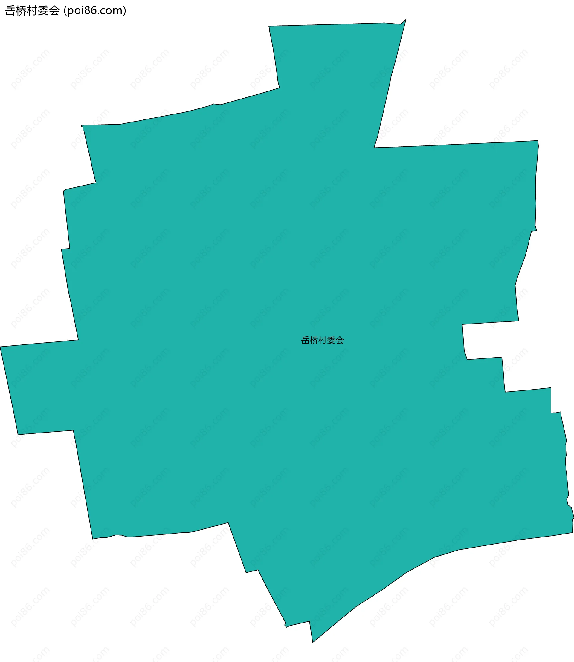 岳桥村委会边界地图