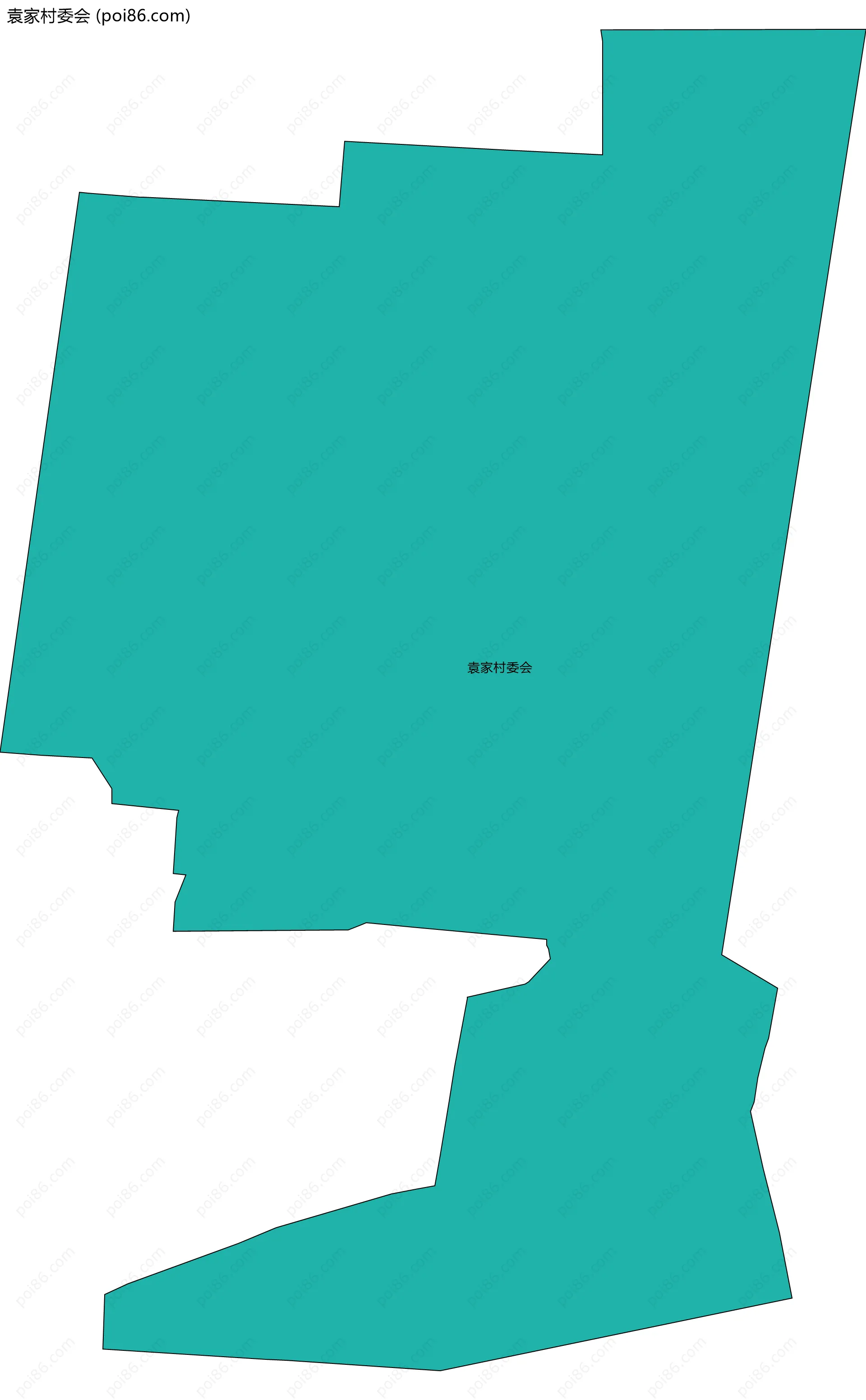 袁家村委会边界地图