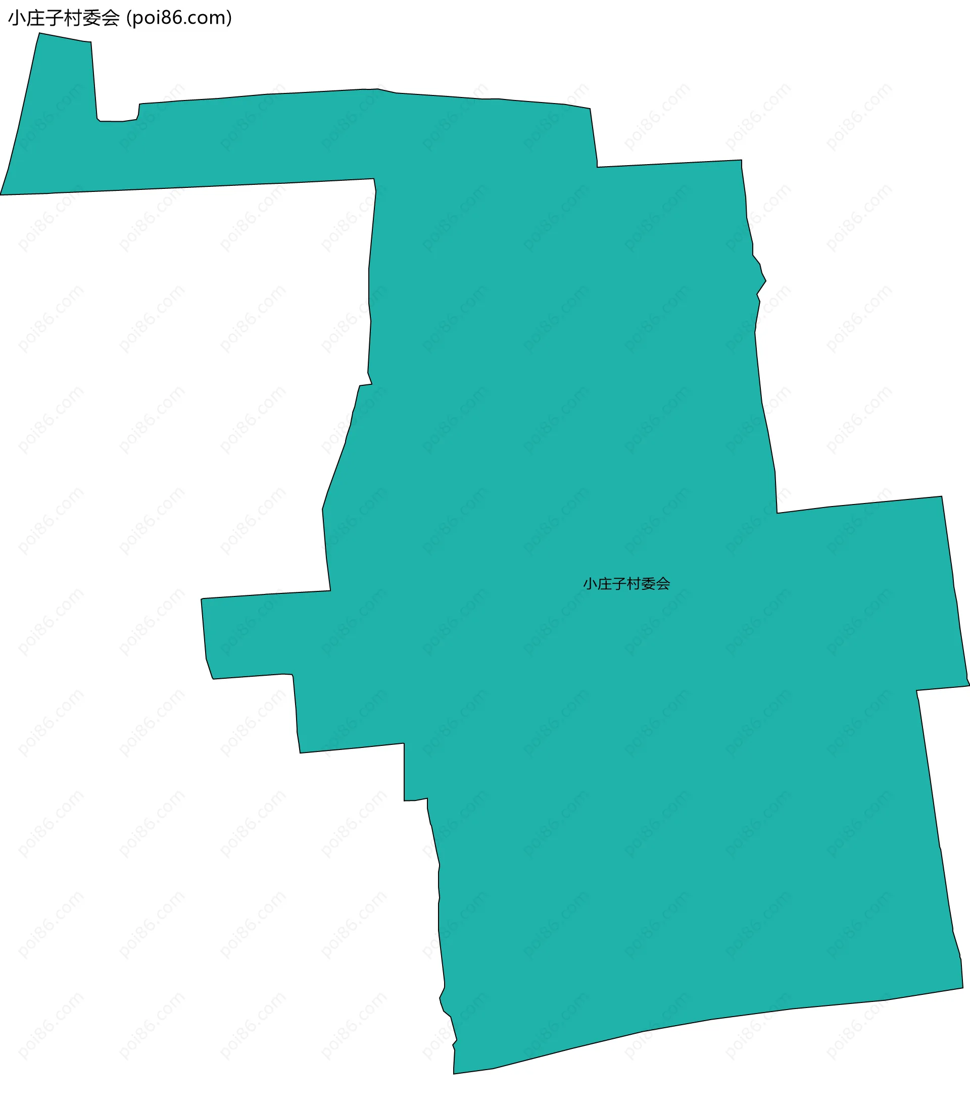 小庄子村委会边界地图