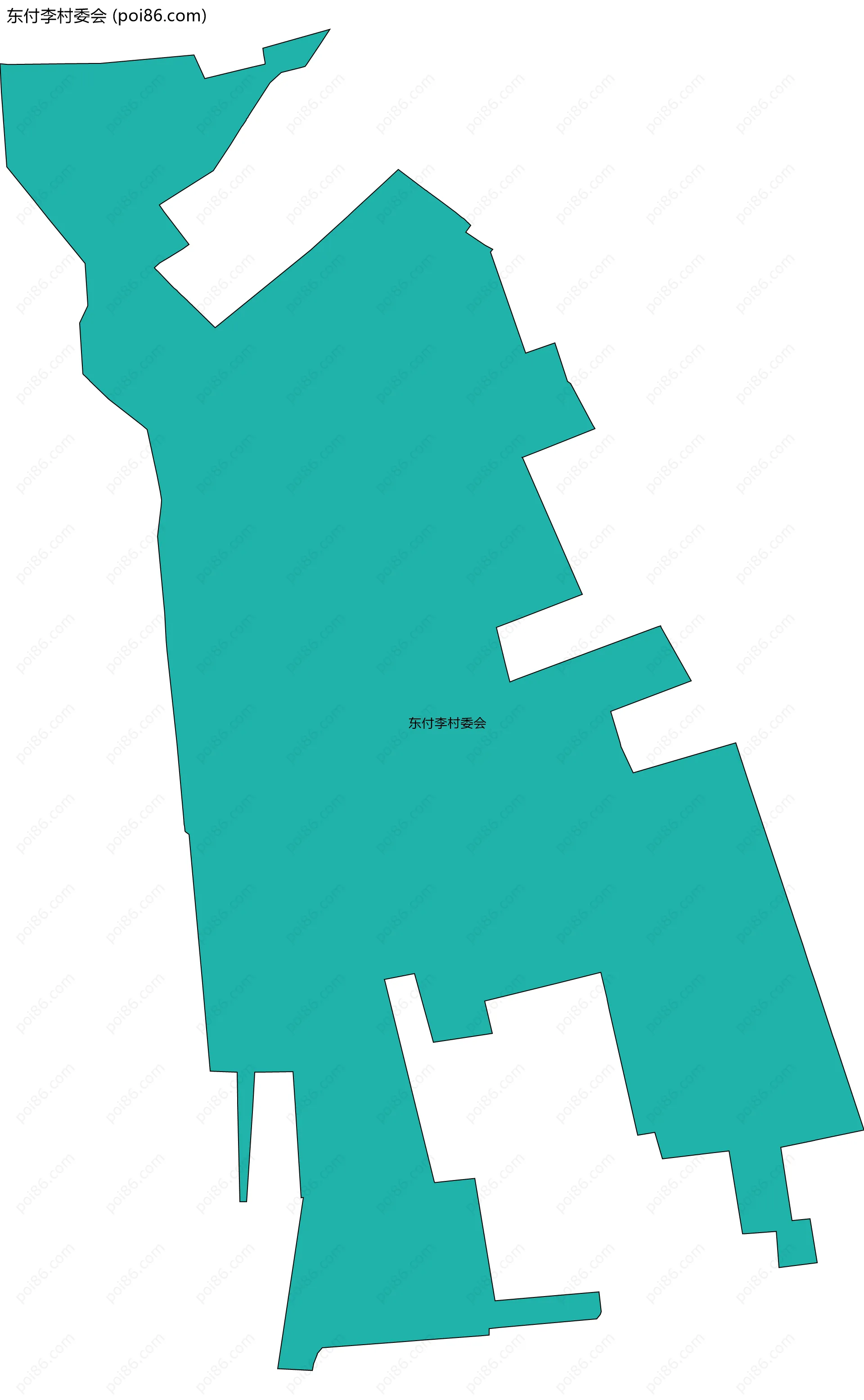 东付李村委会边界地图
