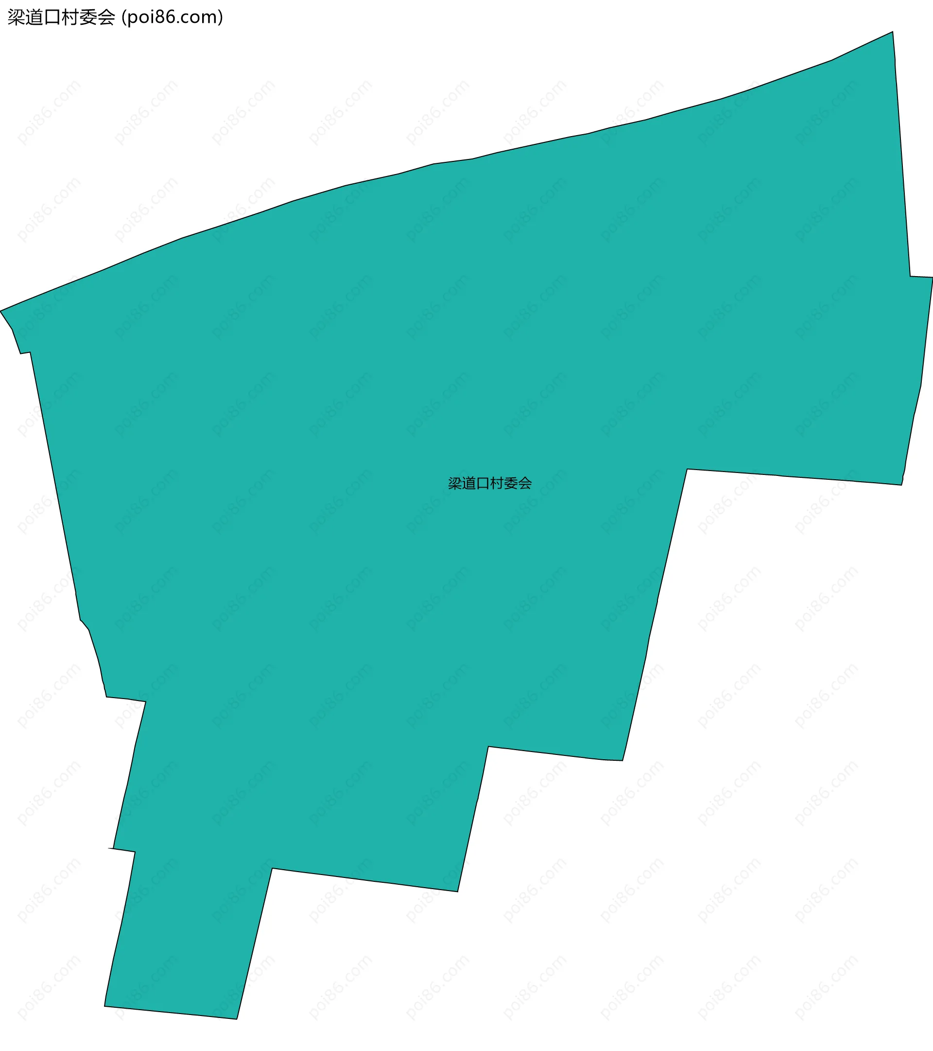 梁道口村委会边界地图