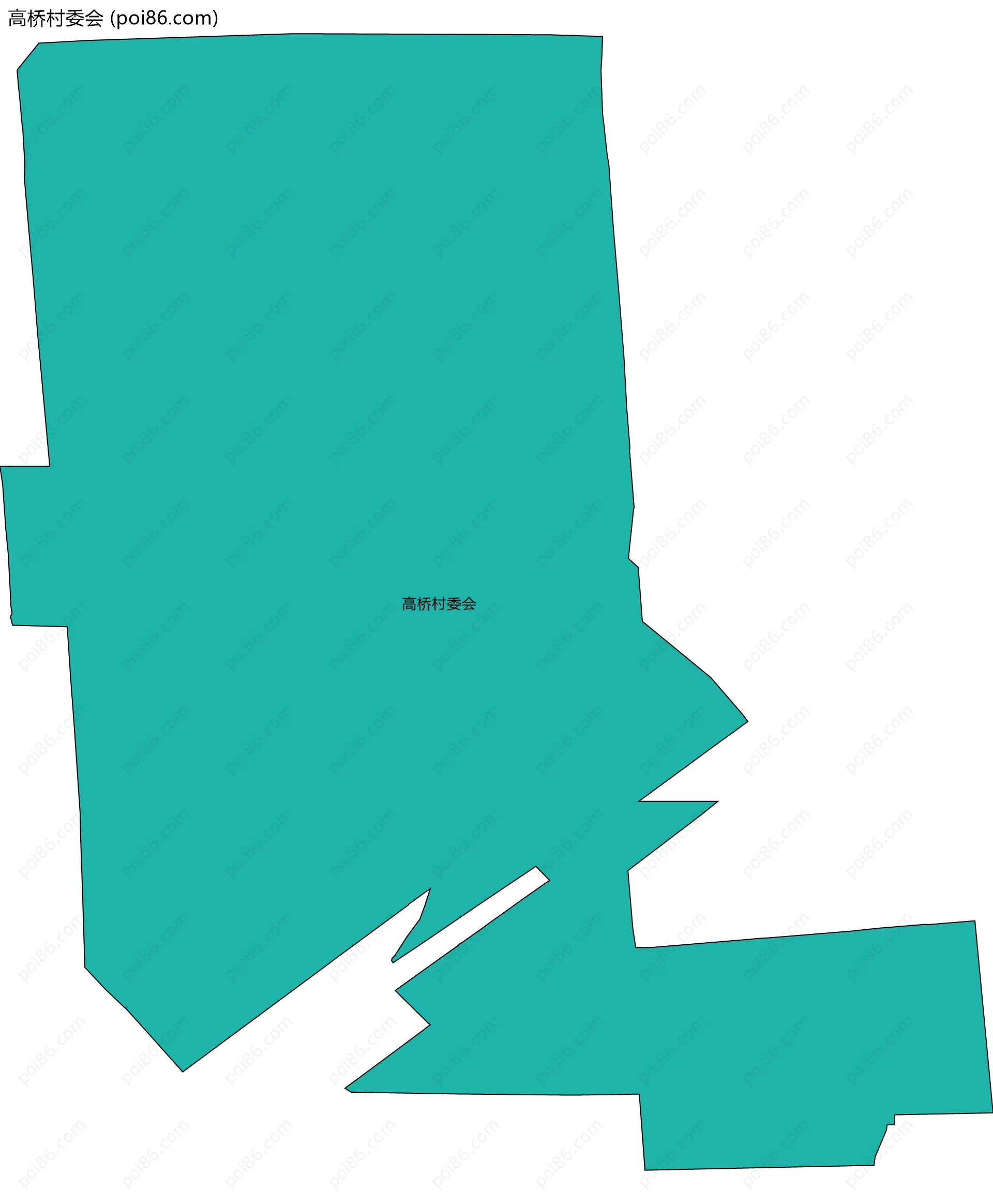 高桥村委会边界地图