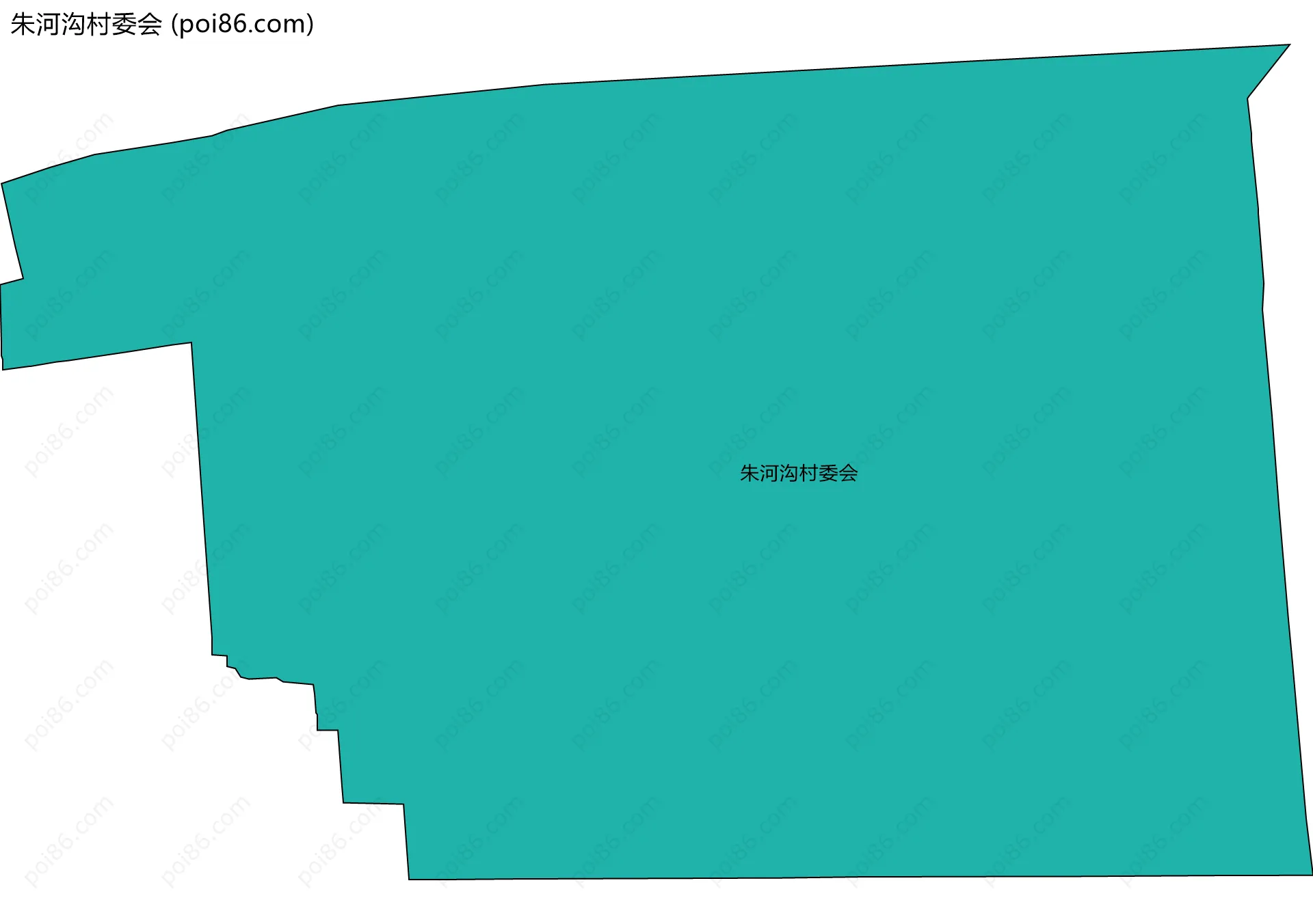 朱河沟村委会边界地图
