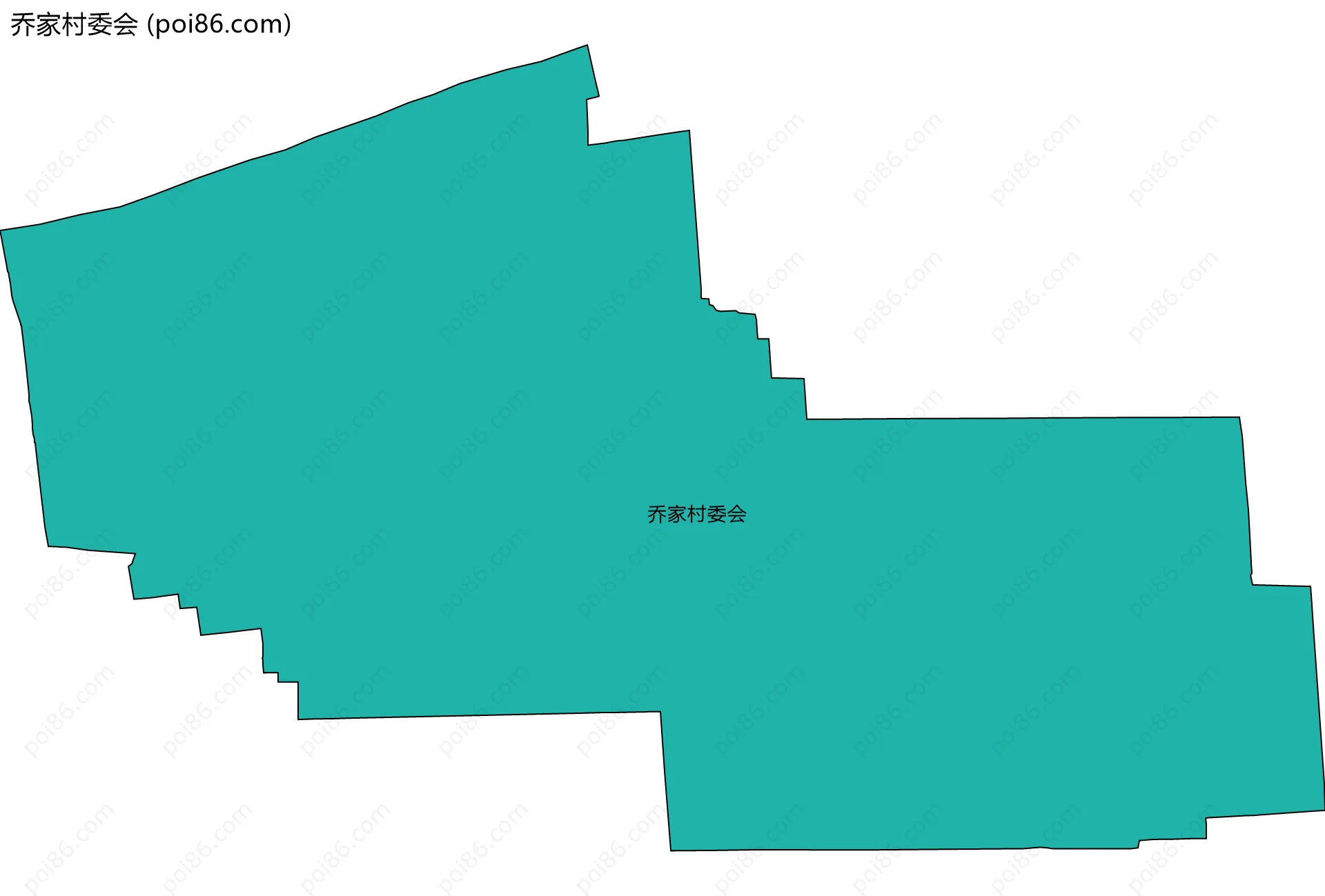 乔家村委会边界地图