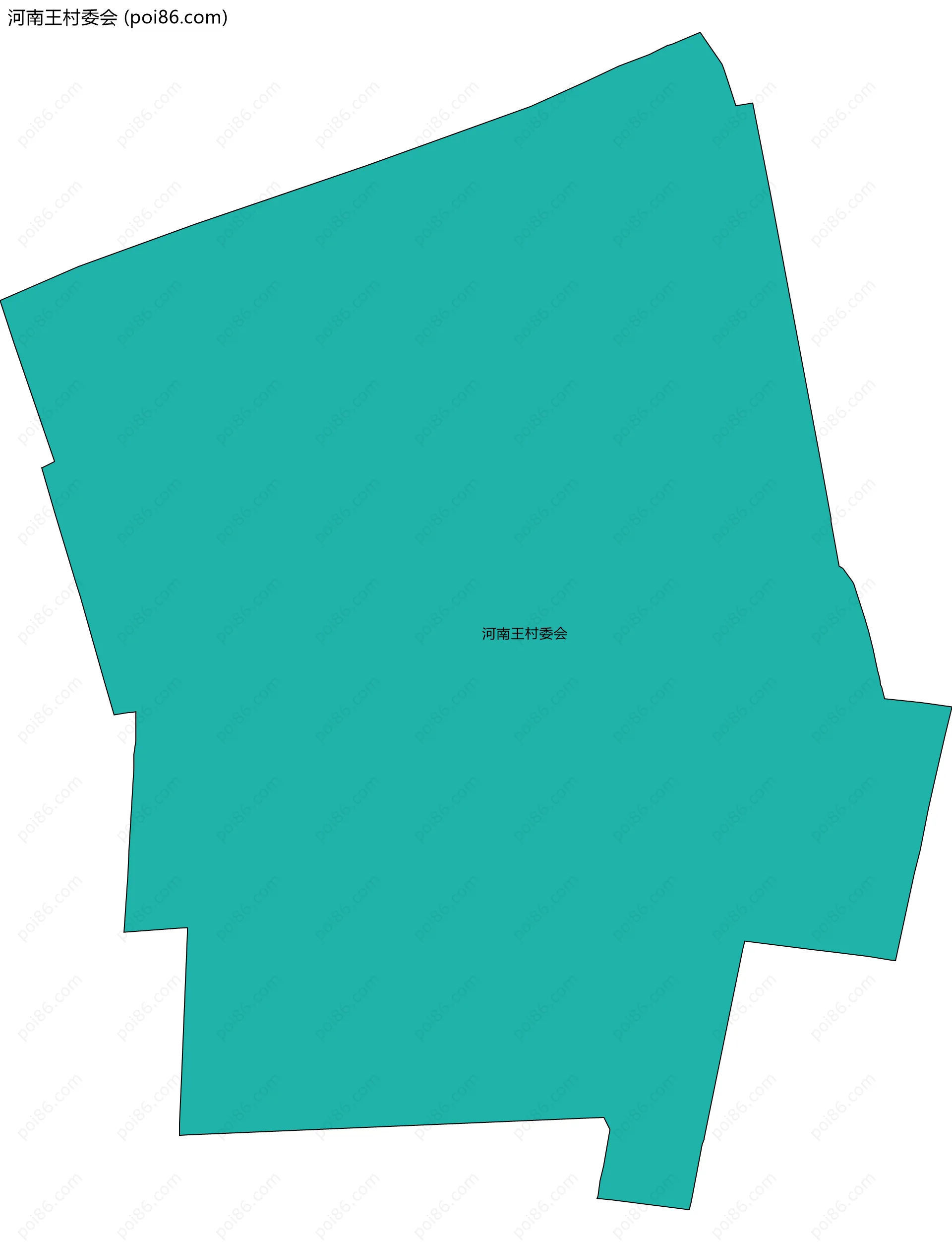 河南王村委会边界地图