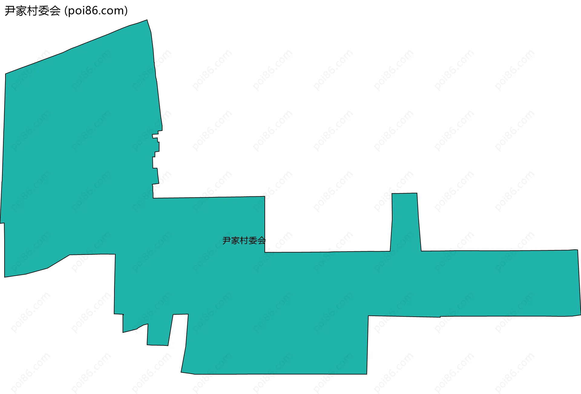 尹家村委会边界地图