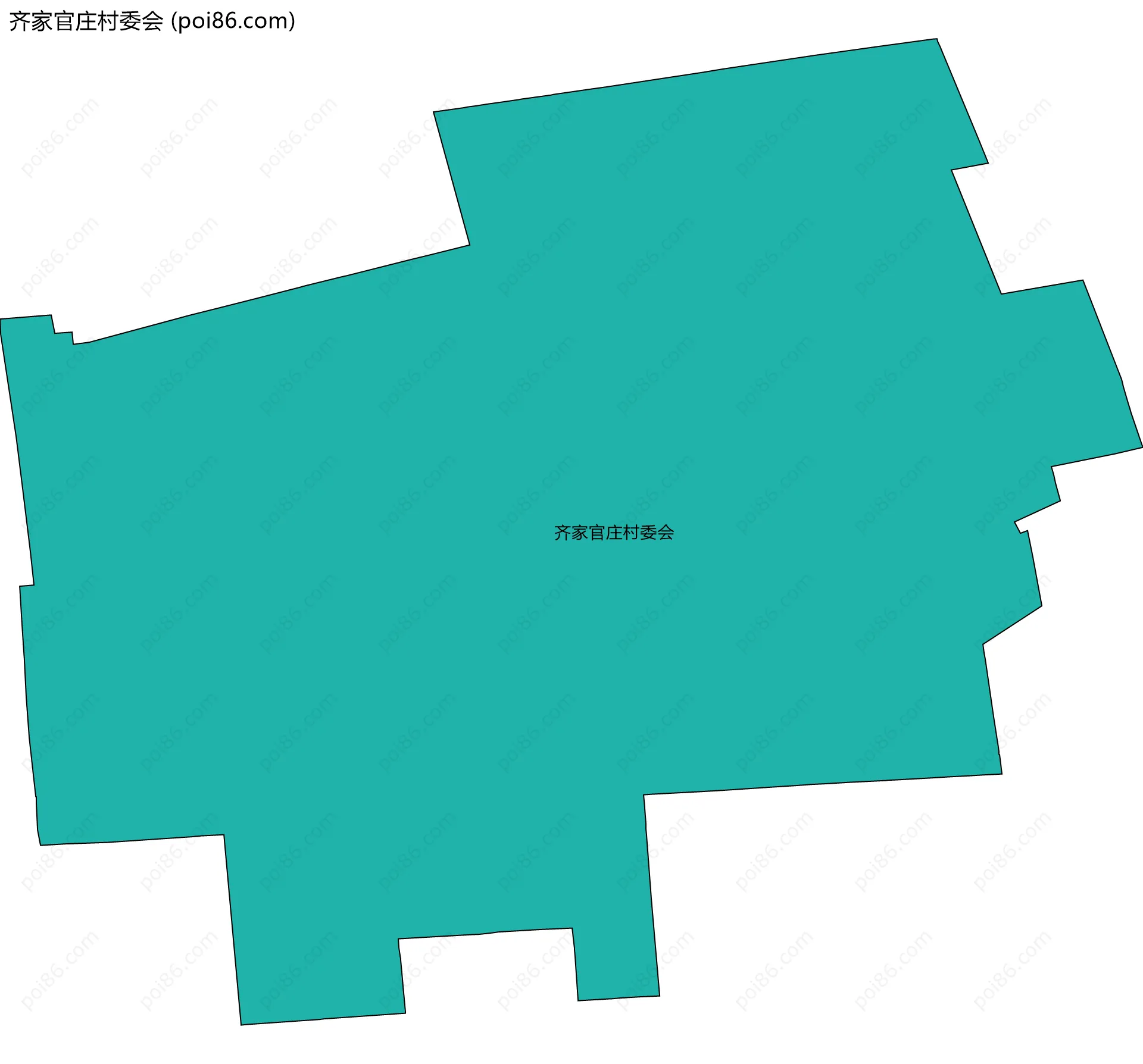 齐家官庄村委会边界地图