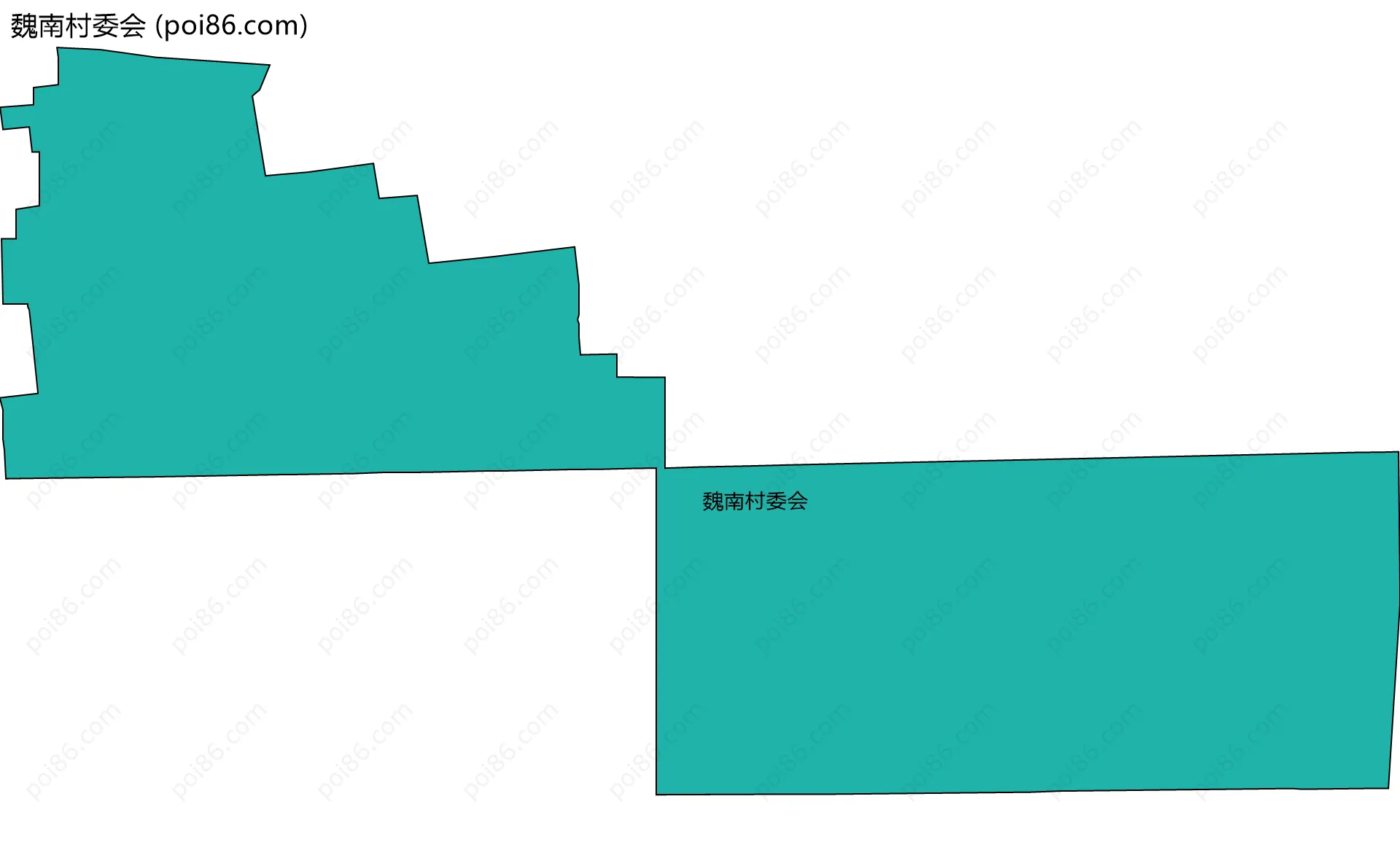 魏南村委会边界地图