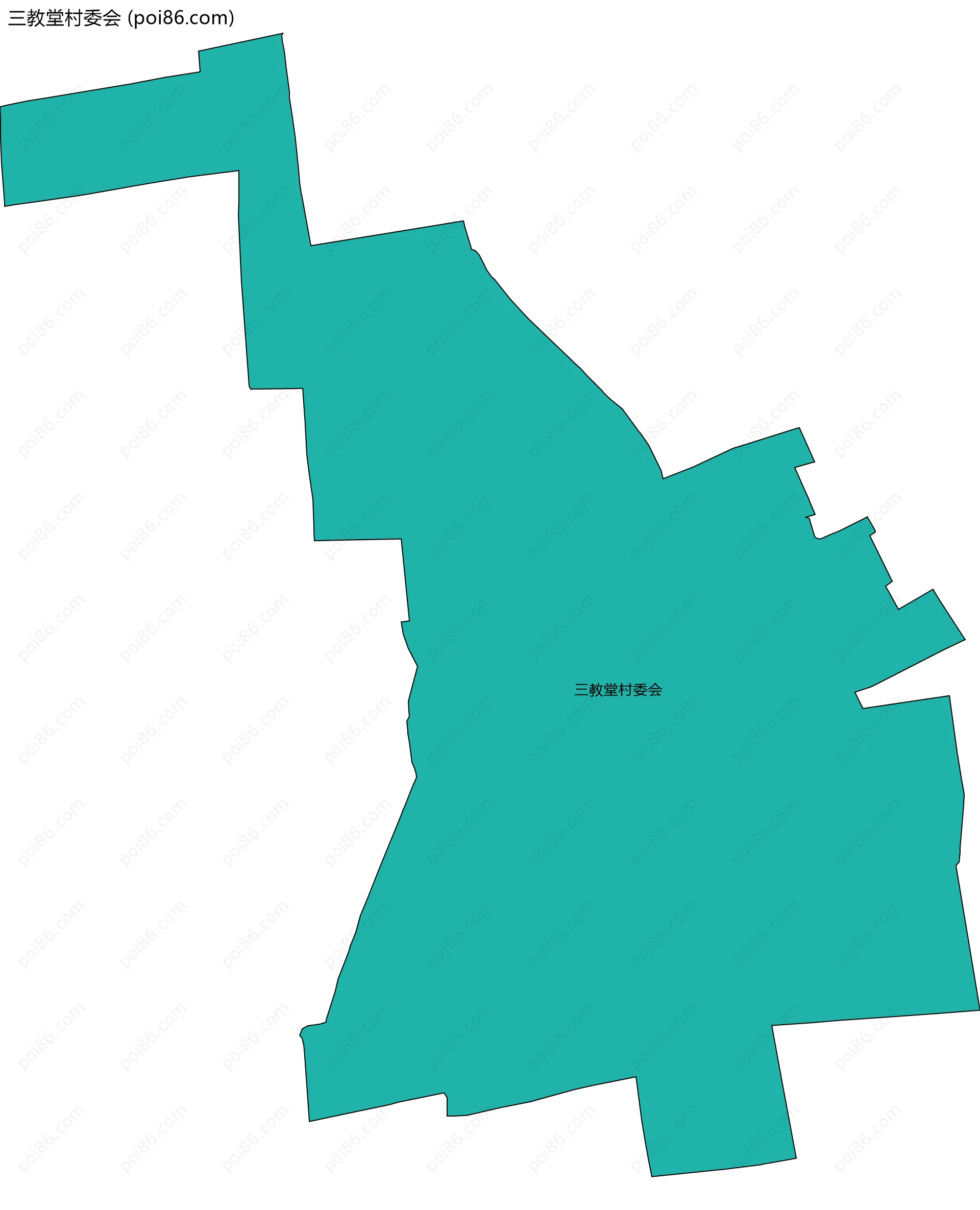 三教堂村委会边界地图