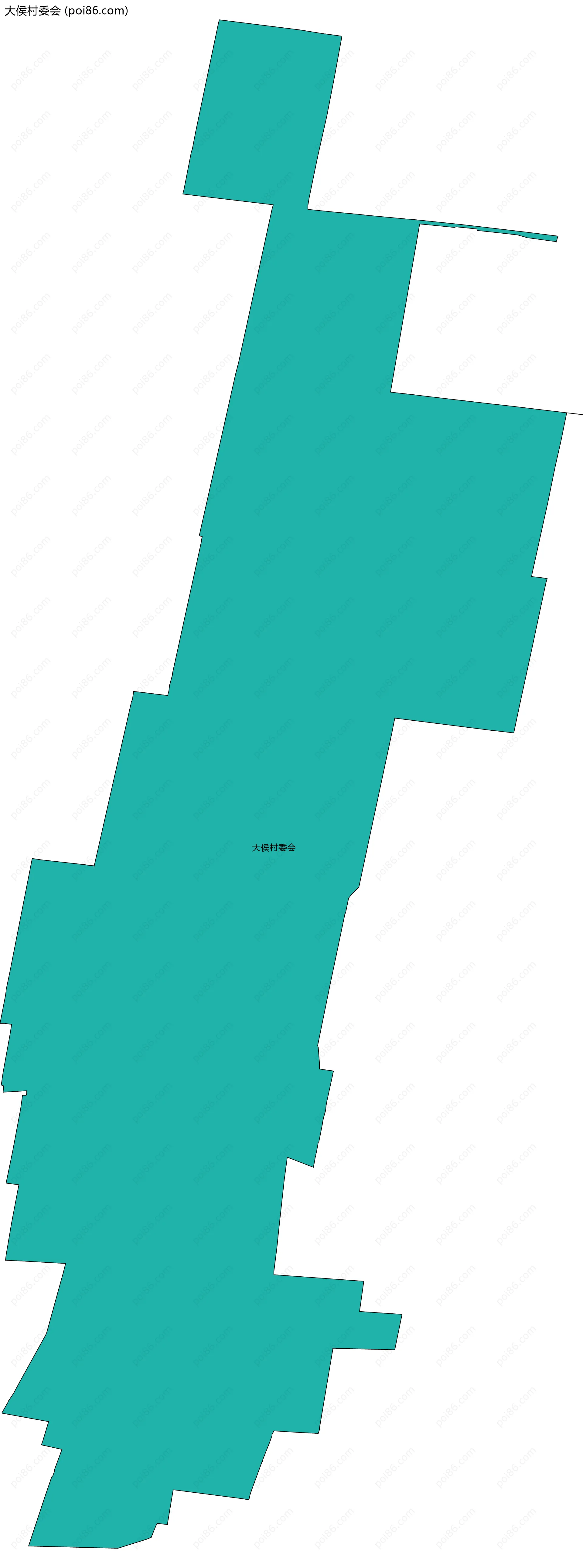 大侯村委会边界地图