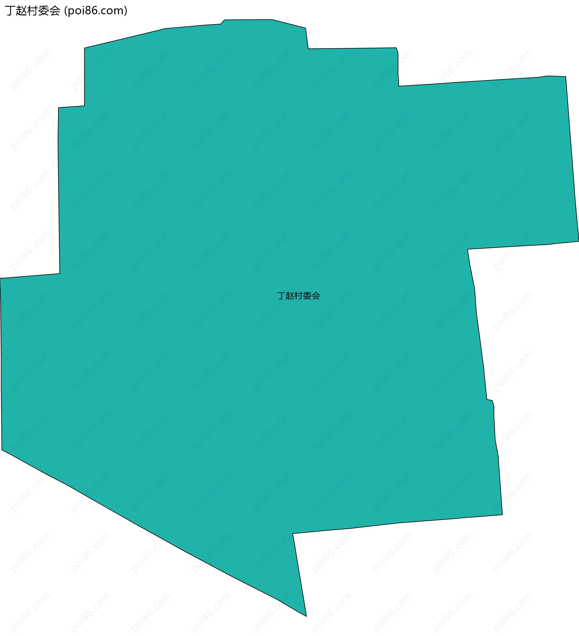 丁赵村委会边界地图