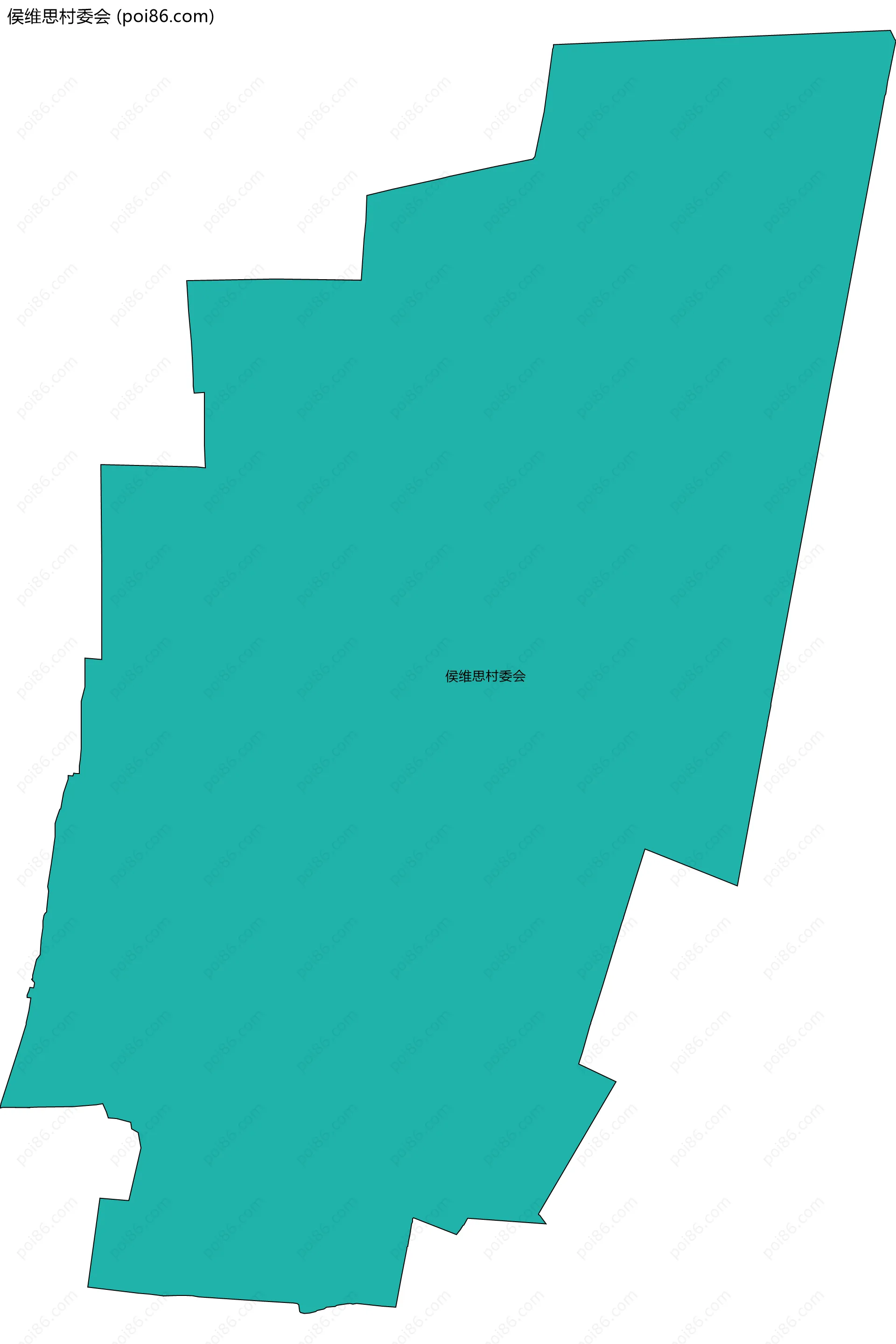 侯维思村委会边界地图