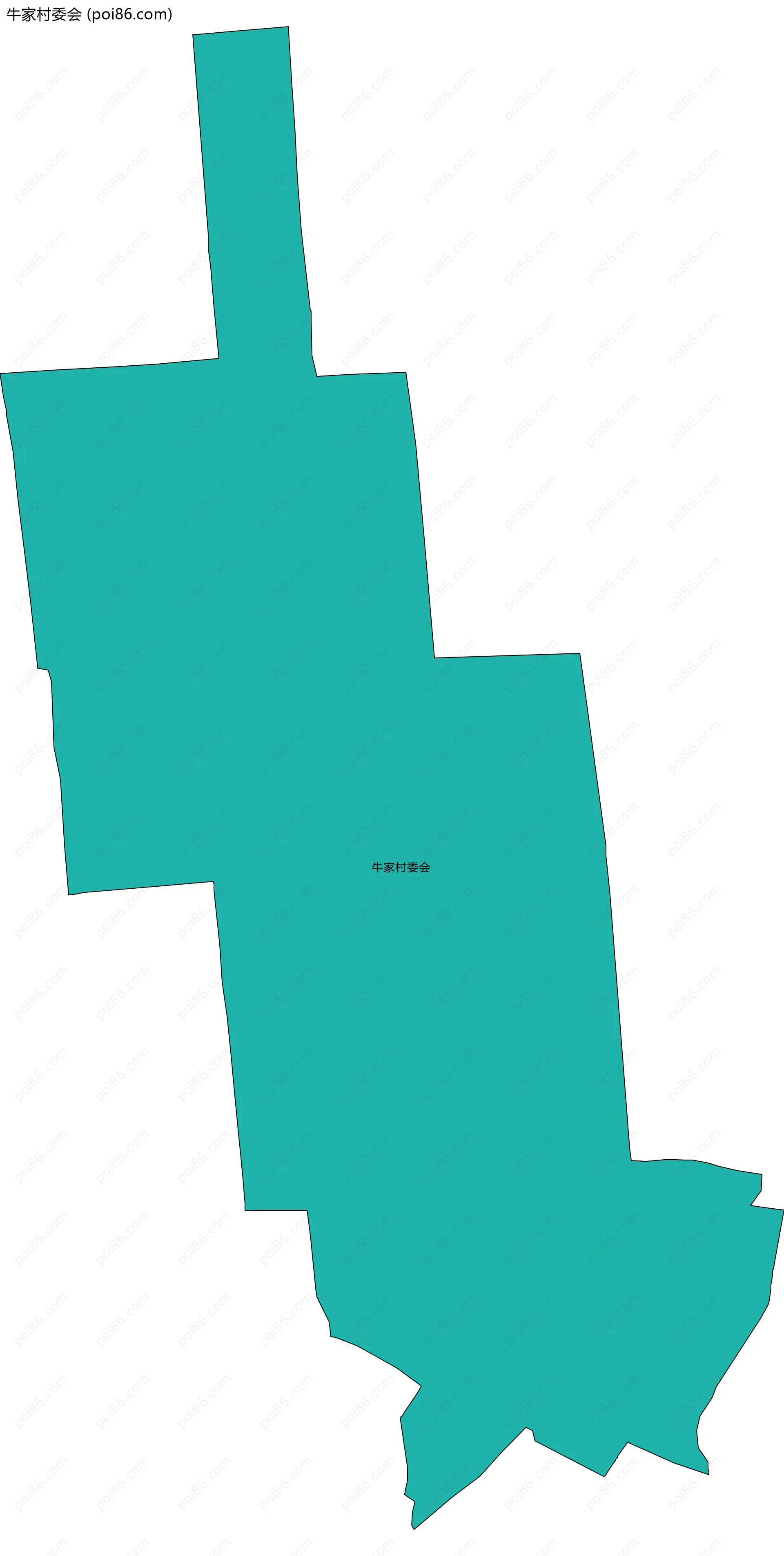 牛家村委会边界地图