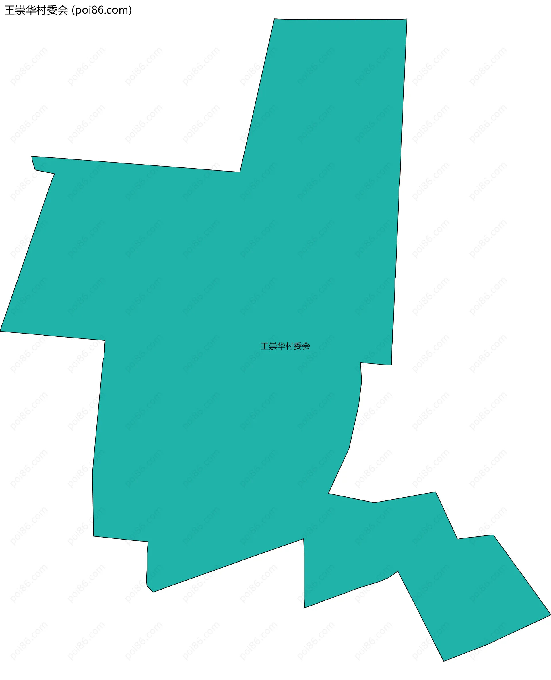 王崇华村委会边界地图