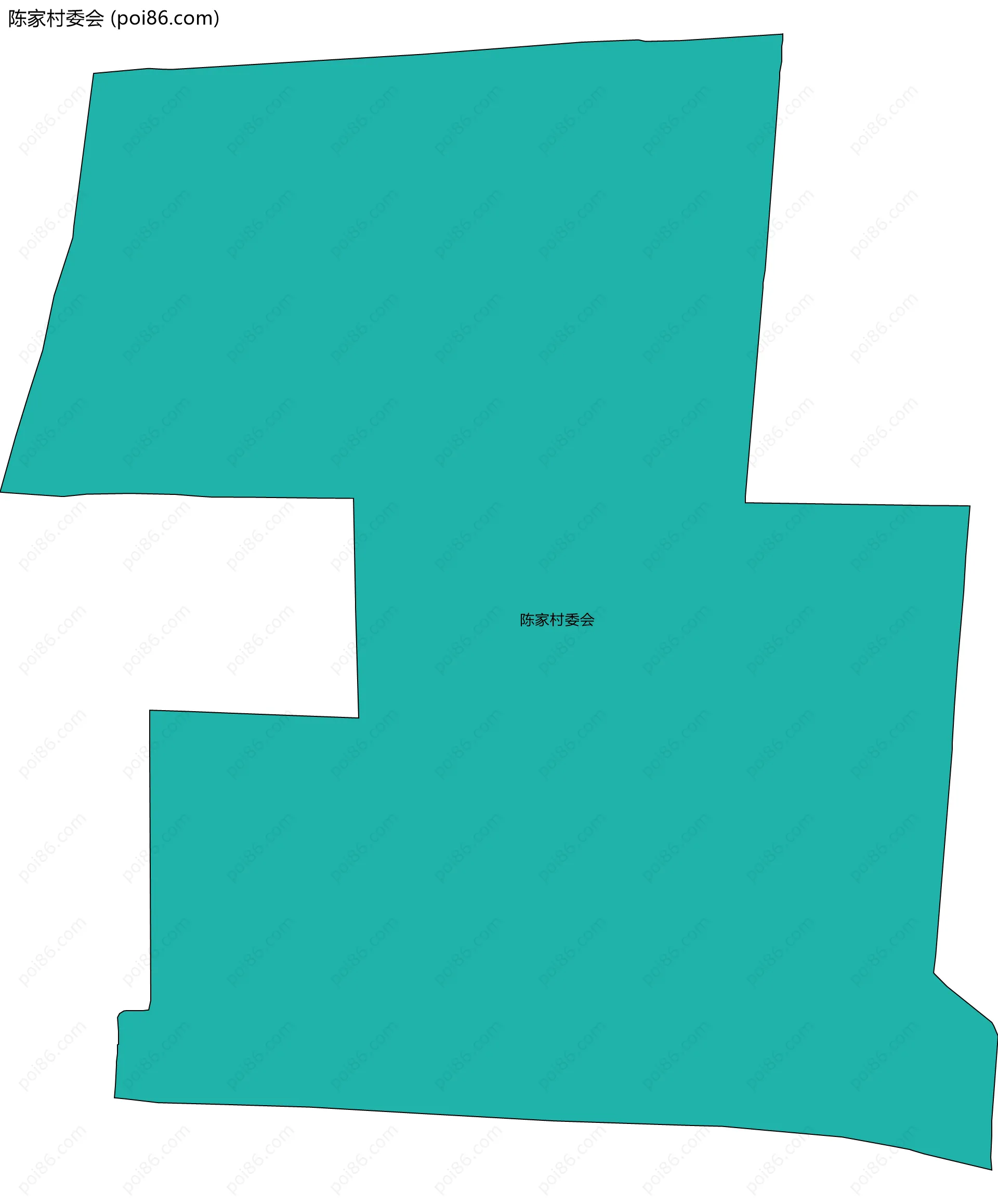 陈家村委会边界地图