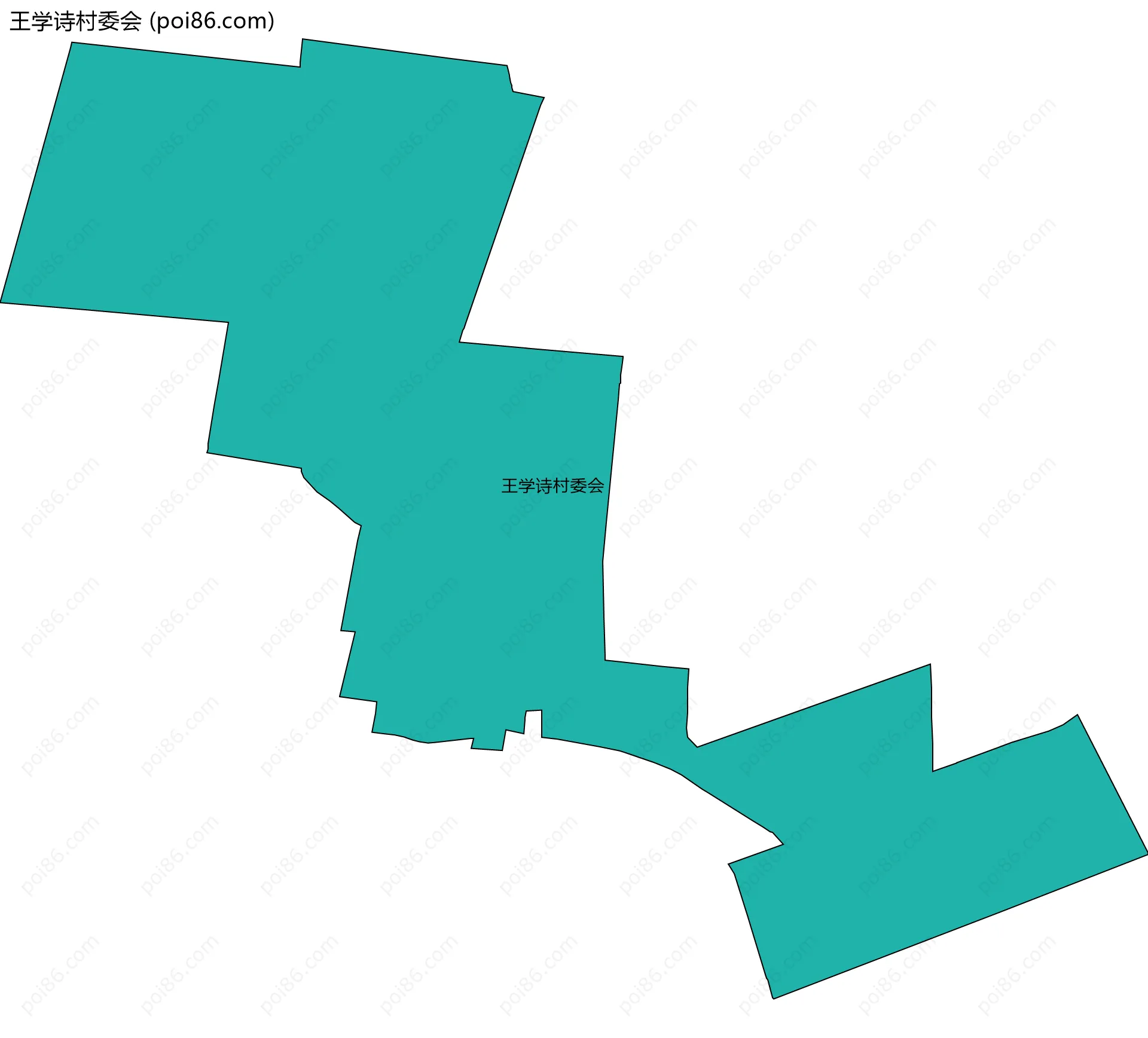 王学诗村委会边界地图