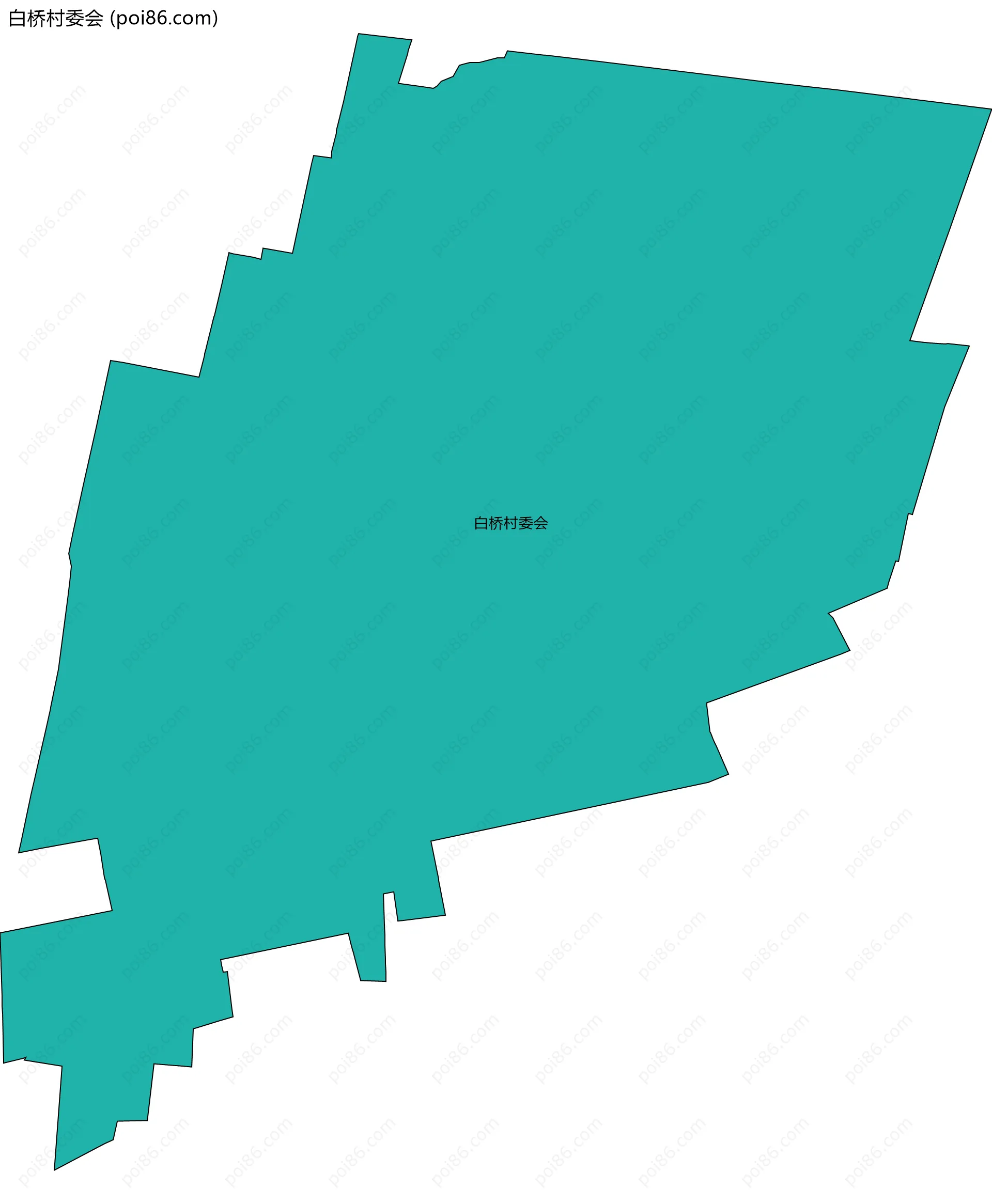白桥村委会边界地图