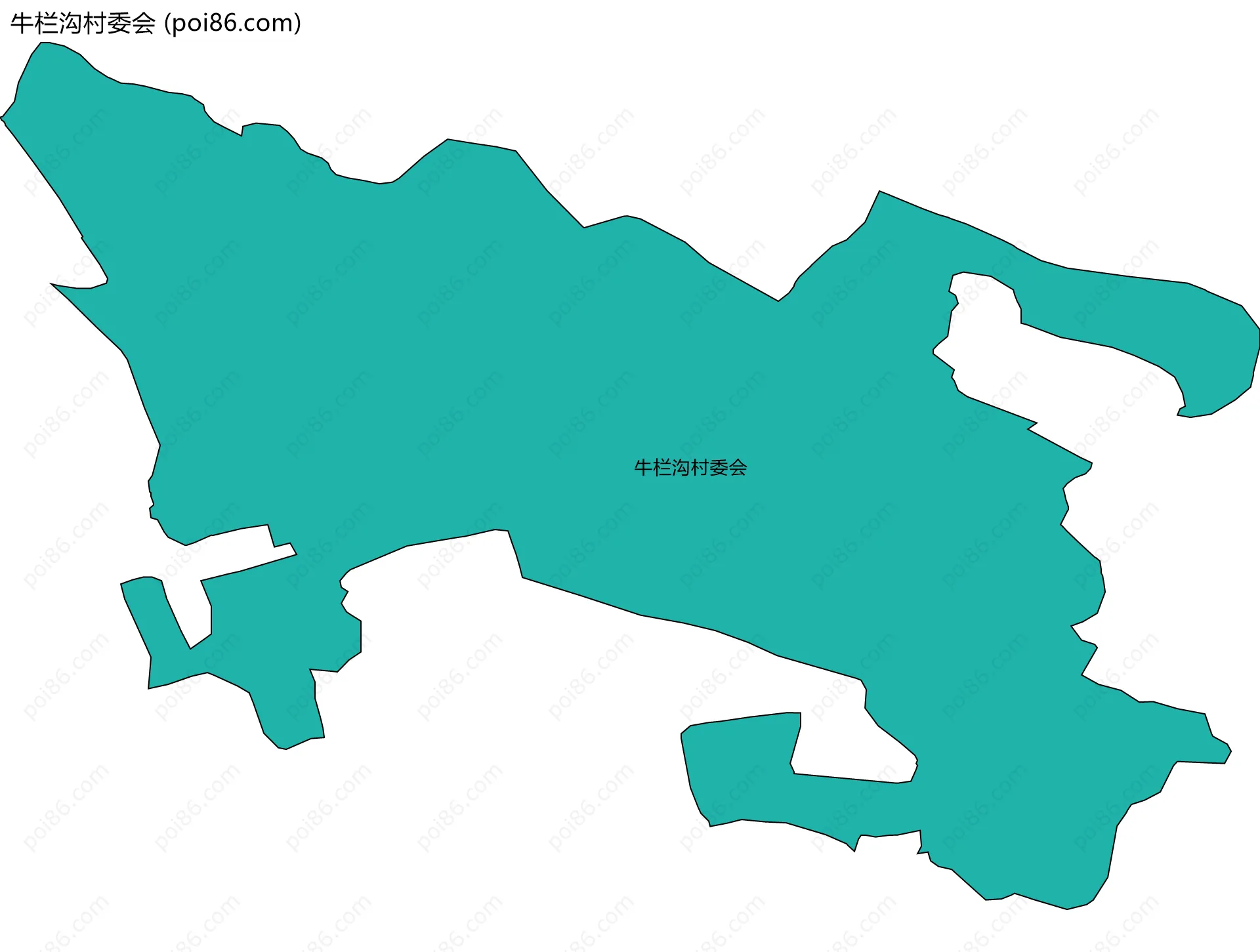 牛栏沟村委会边界地图