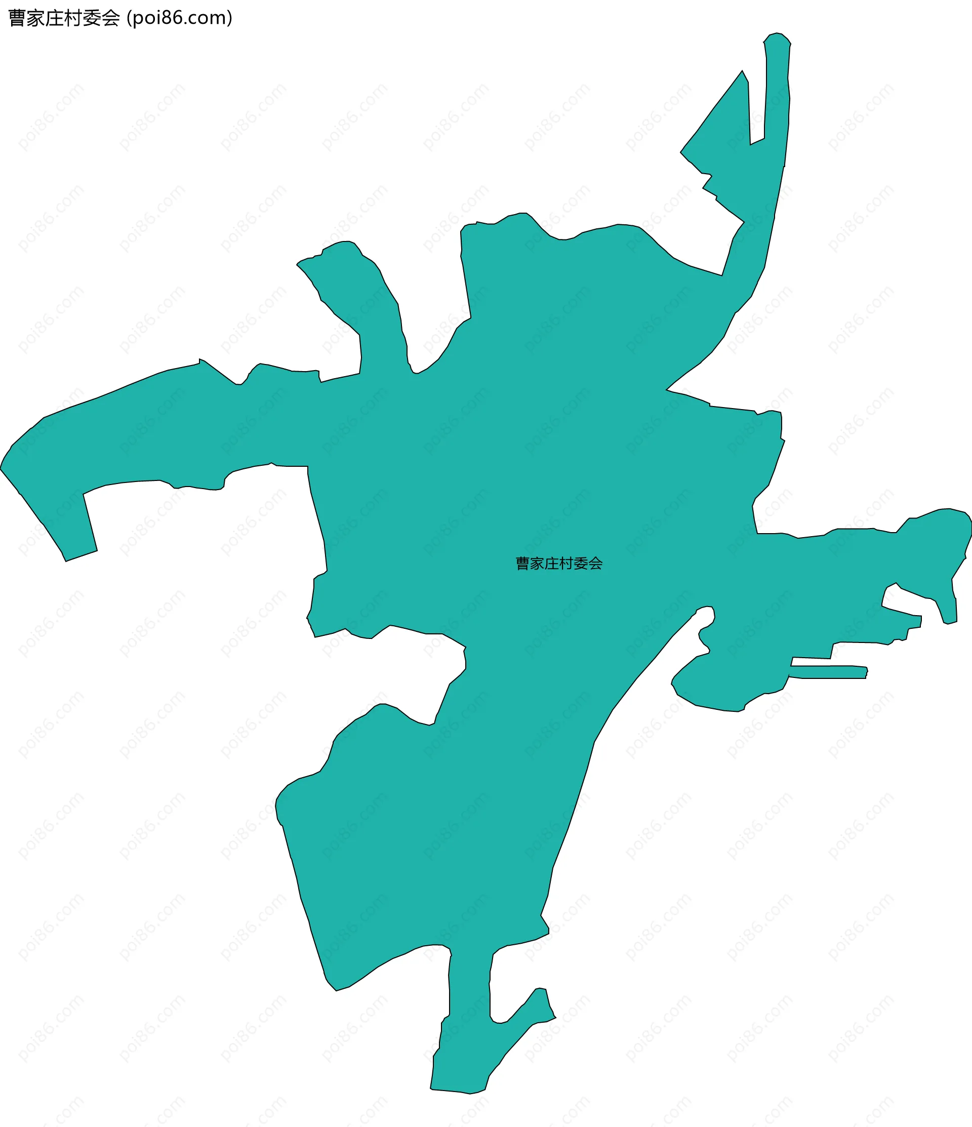 曹家庄村委会边界地图
