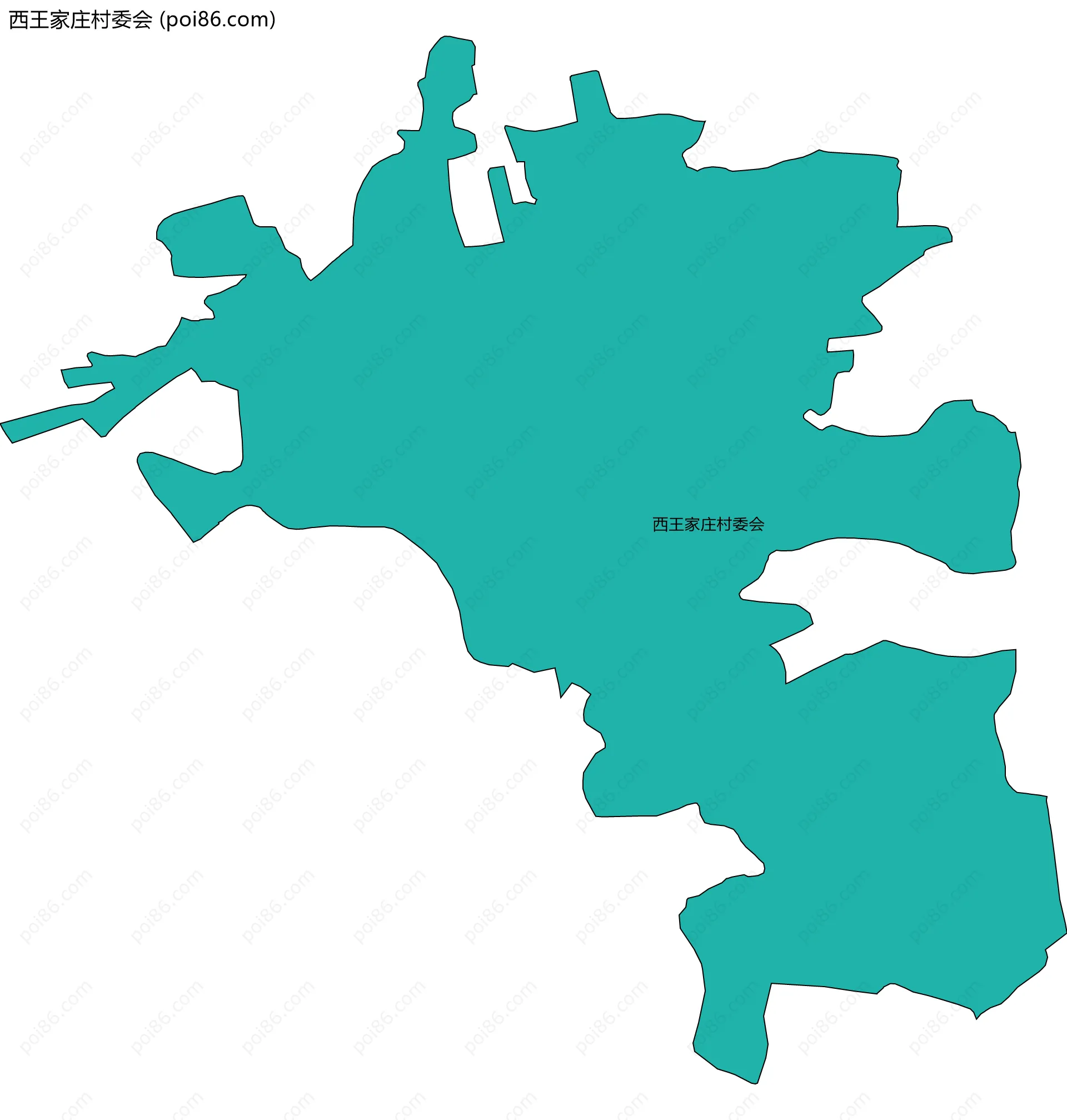 西王家庄村委会边界地图