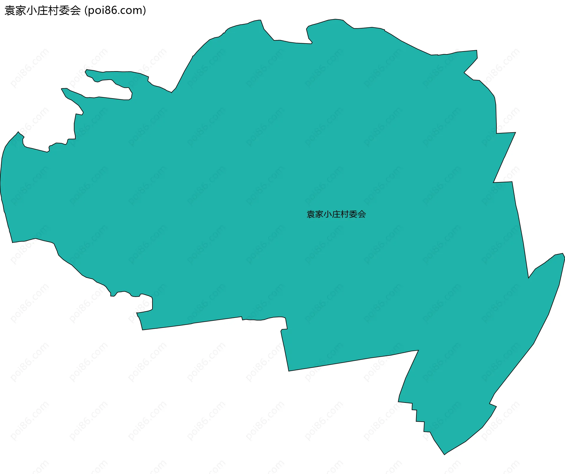 袁家小庄村委会边界地图