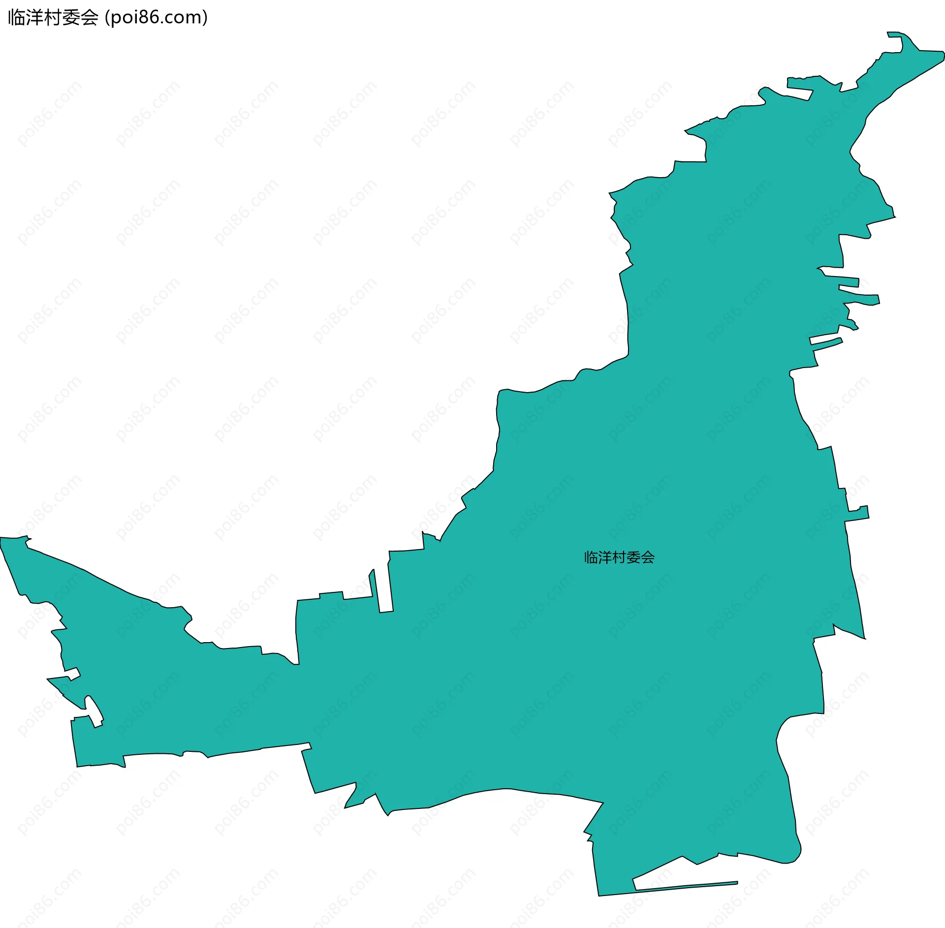 临洋村委会边界地图