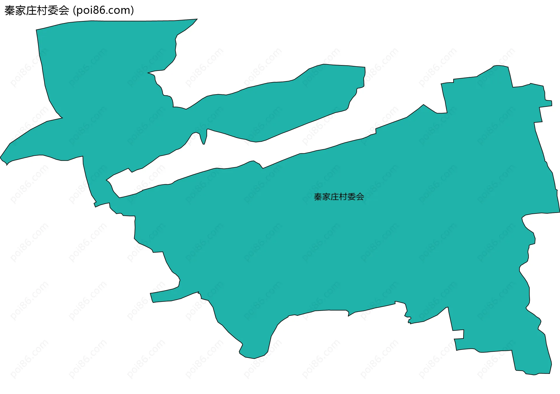 秦家庄村委会边界地图