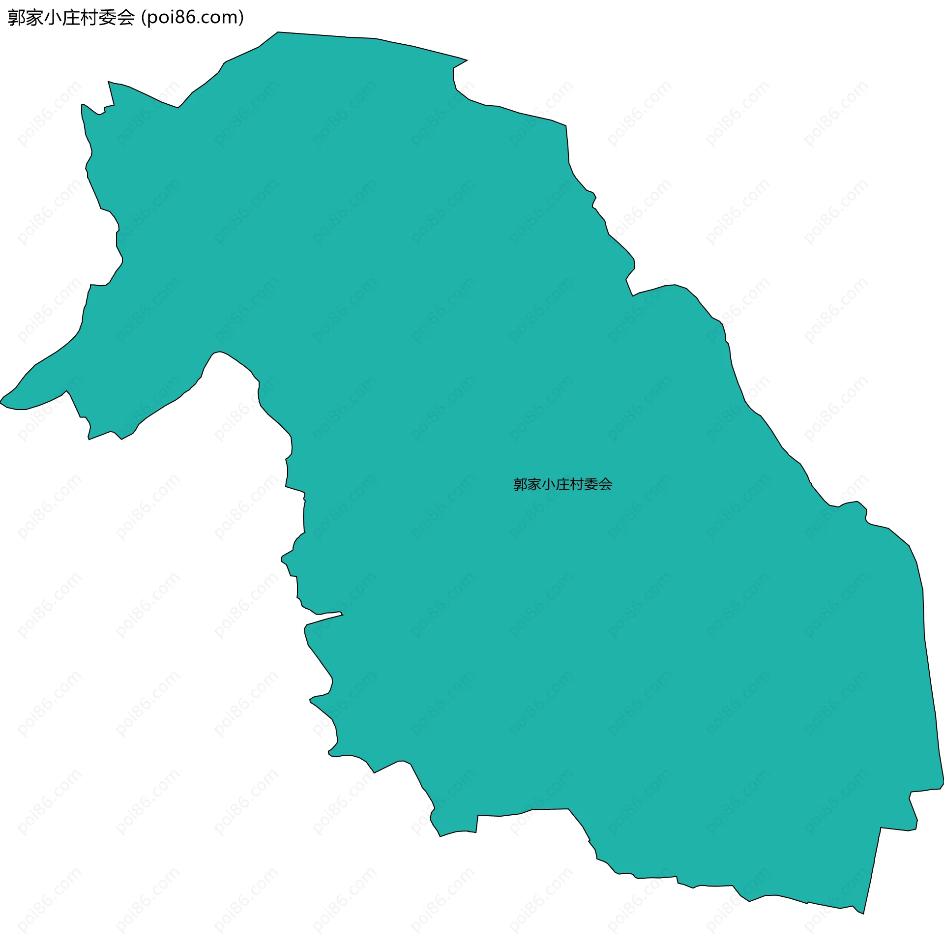 郭家小庄村委会边界地图