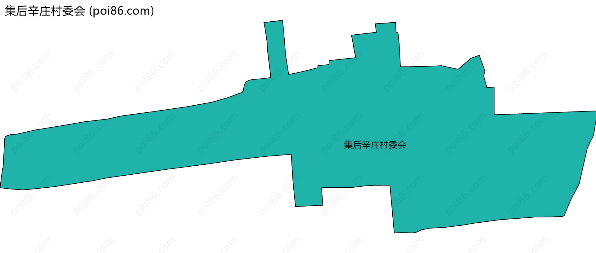 集后辛庄村委会边界地图
