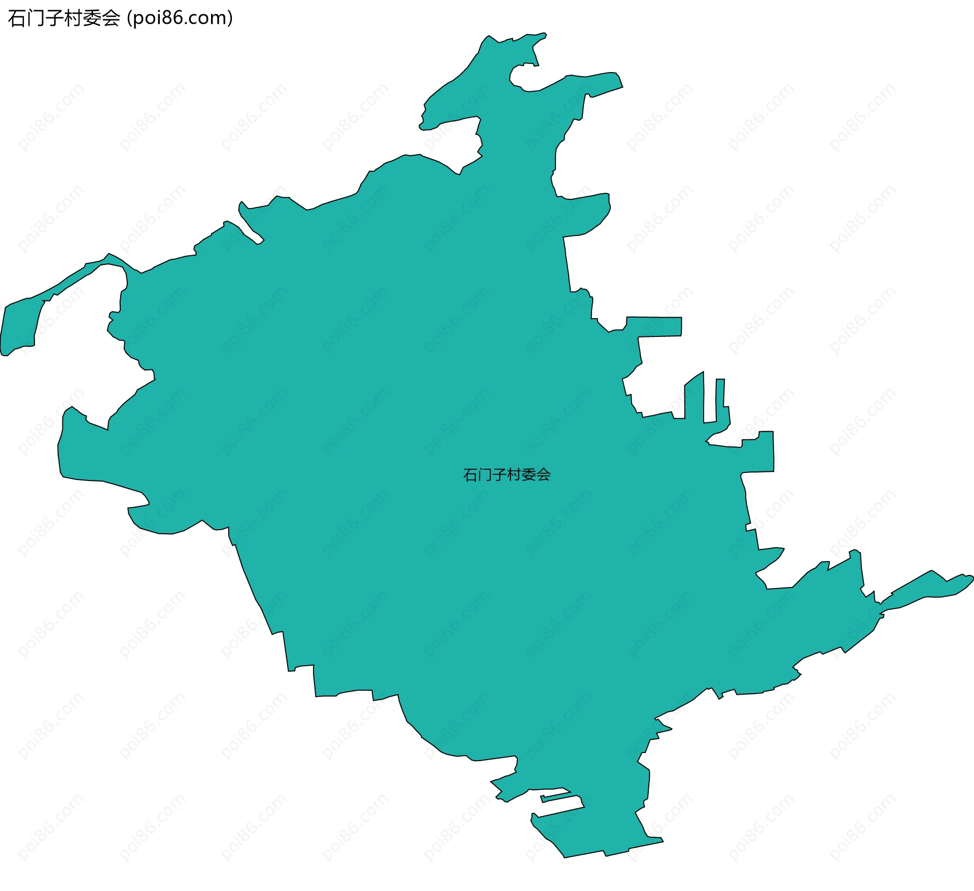 石门子村委会边界地图