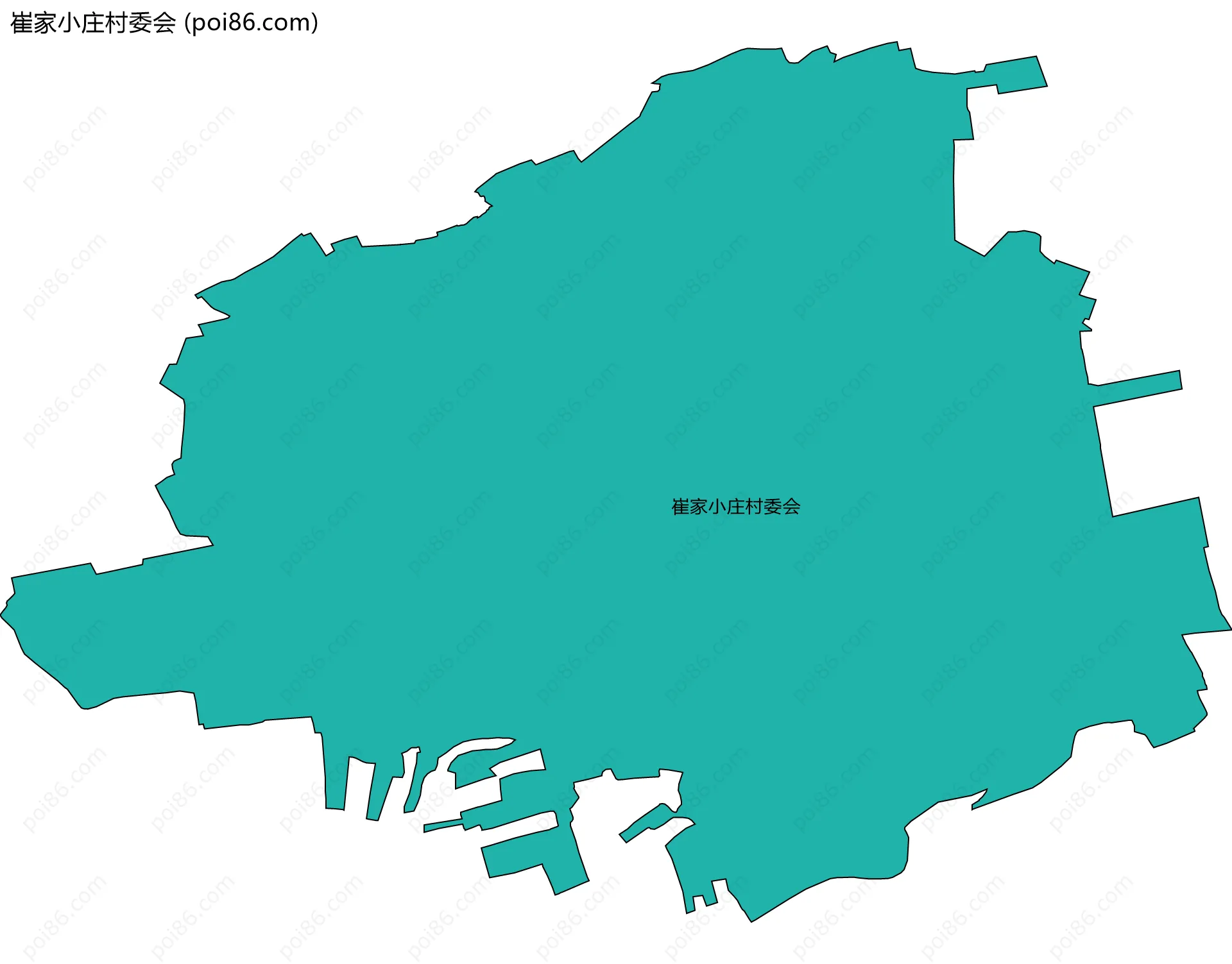 崔家小庄村委会边界地图
