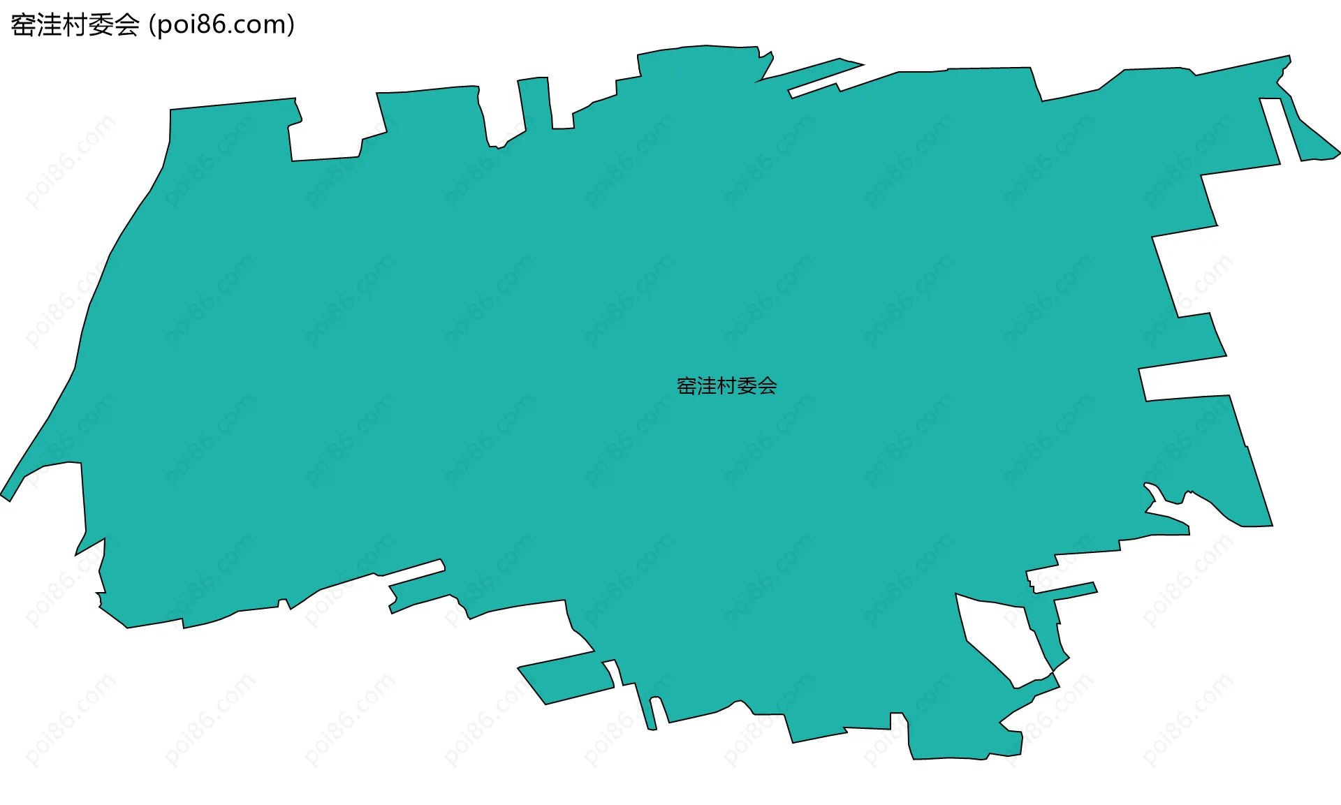 窑洼村委会边界地图