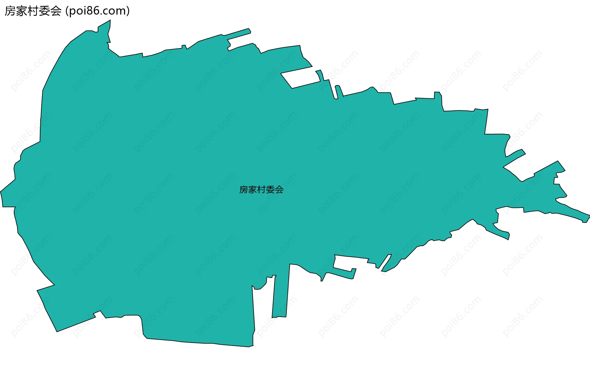 房家村委会边界地图