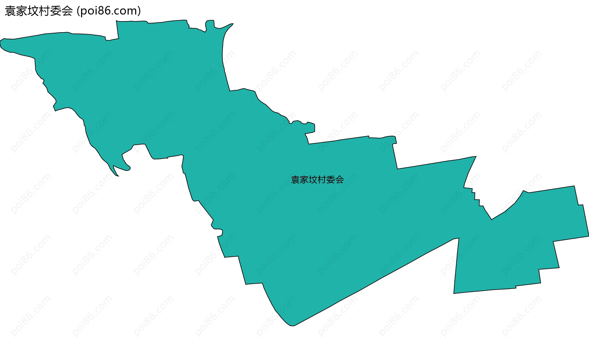袁家坟村委会边界地图