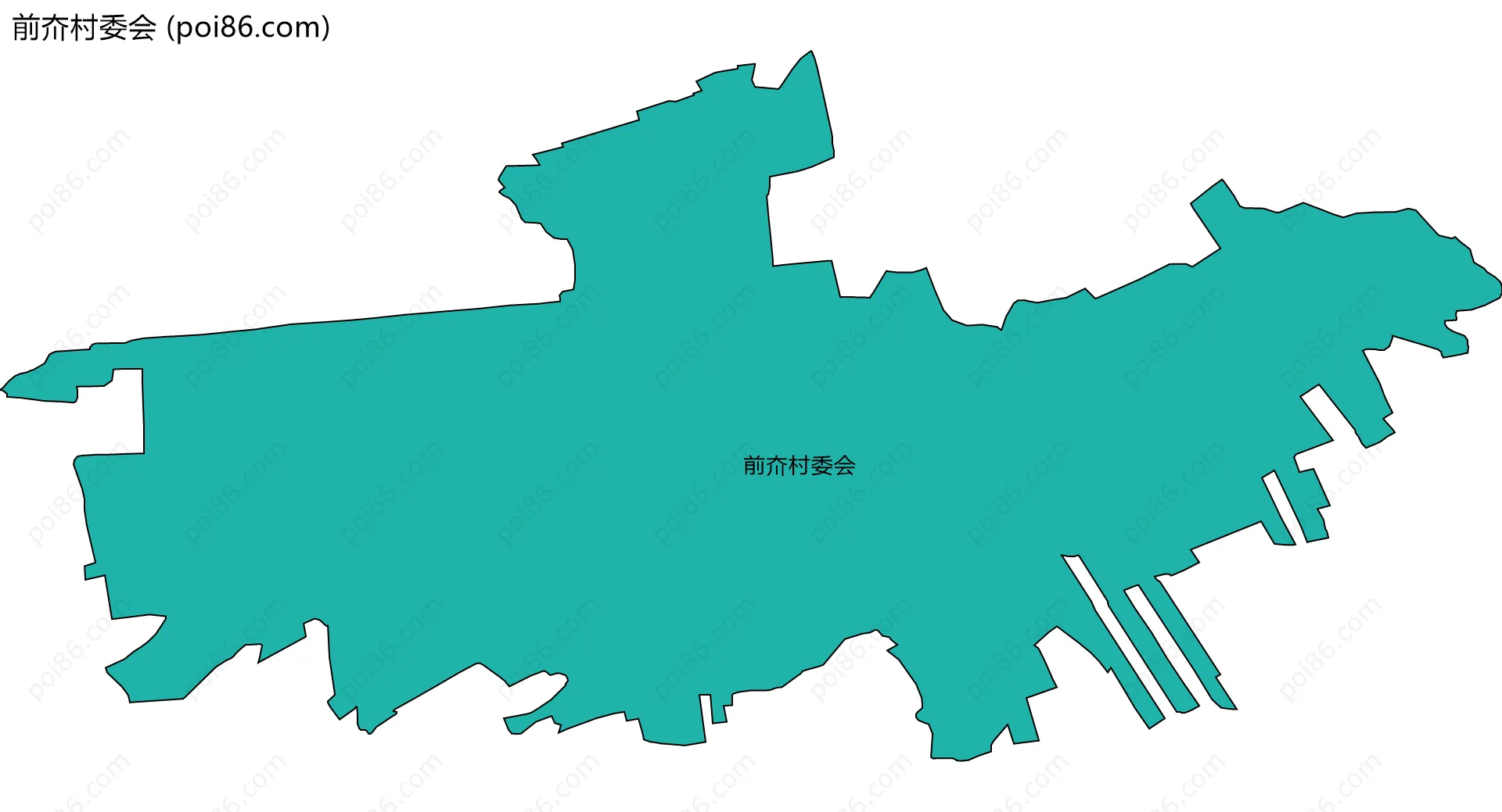 前夼村委会边界地图