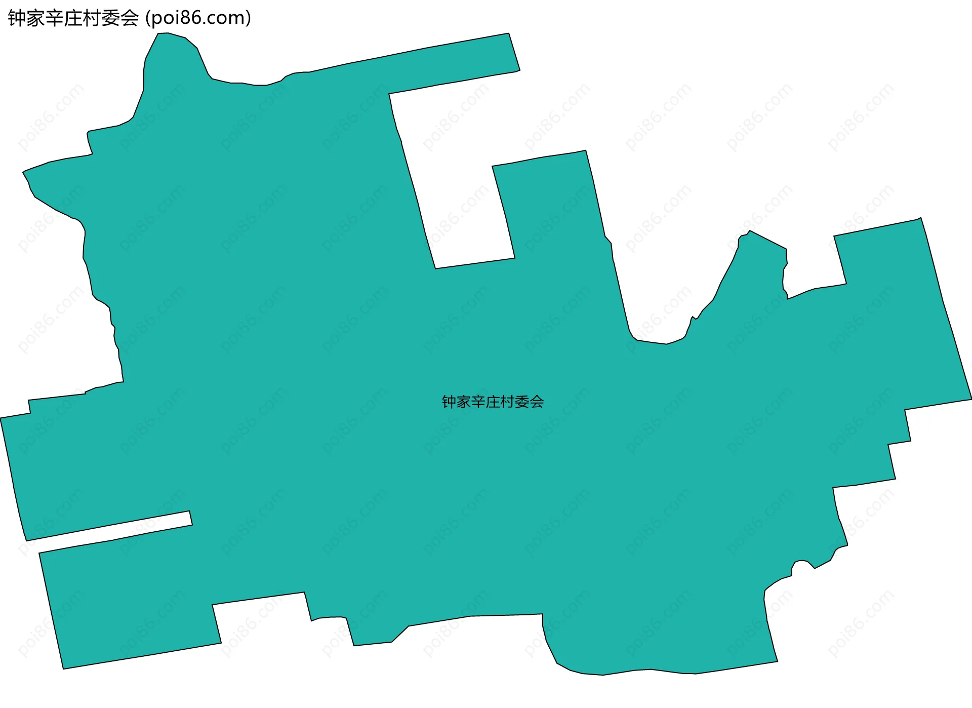 钟家辛庄村委会边界地图