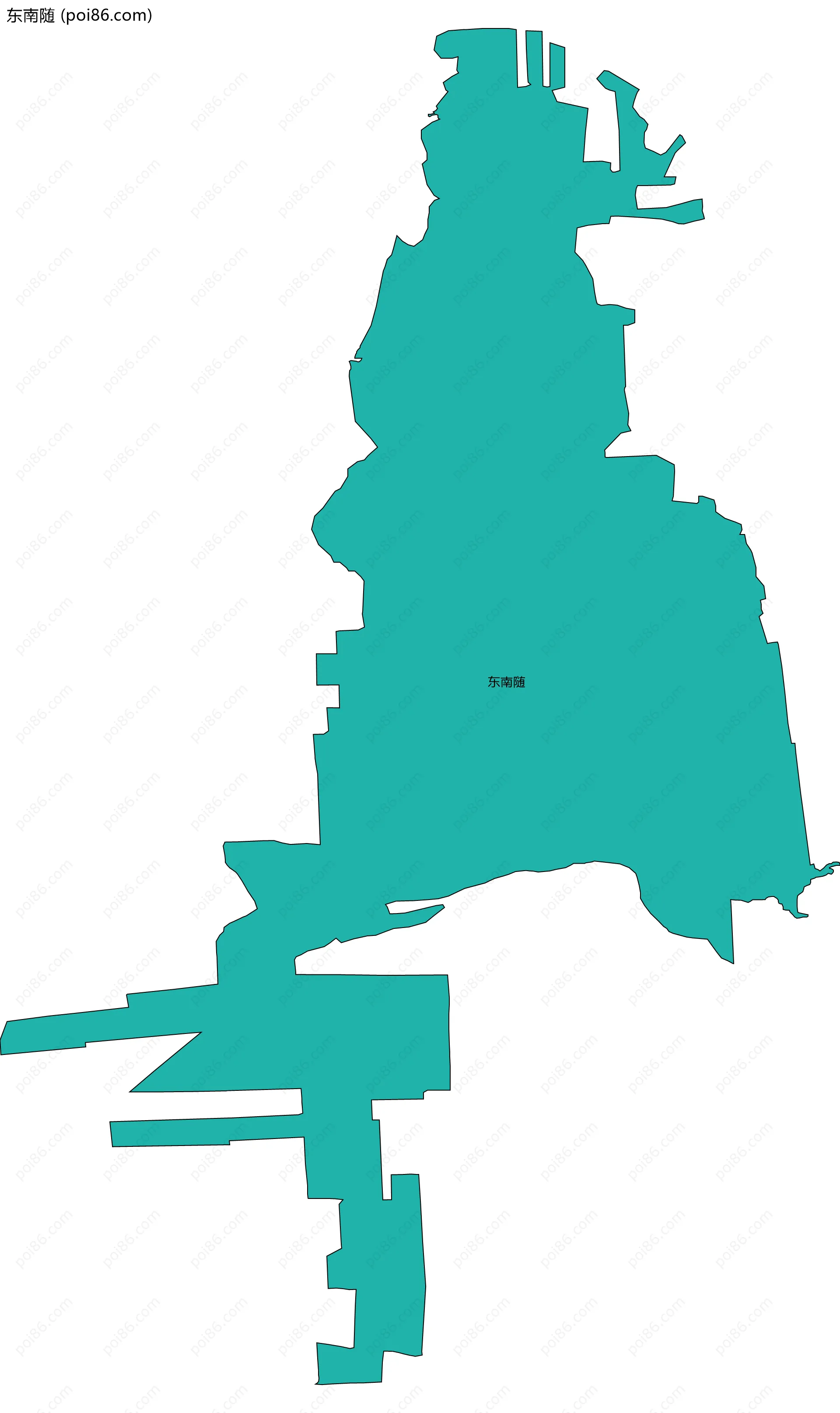 东南随边界地图