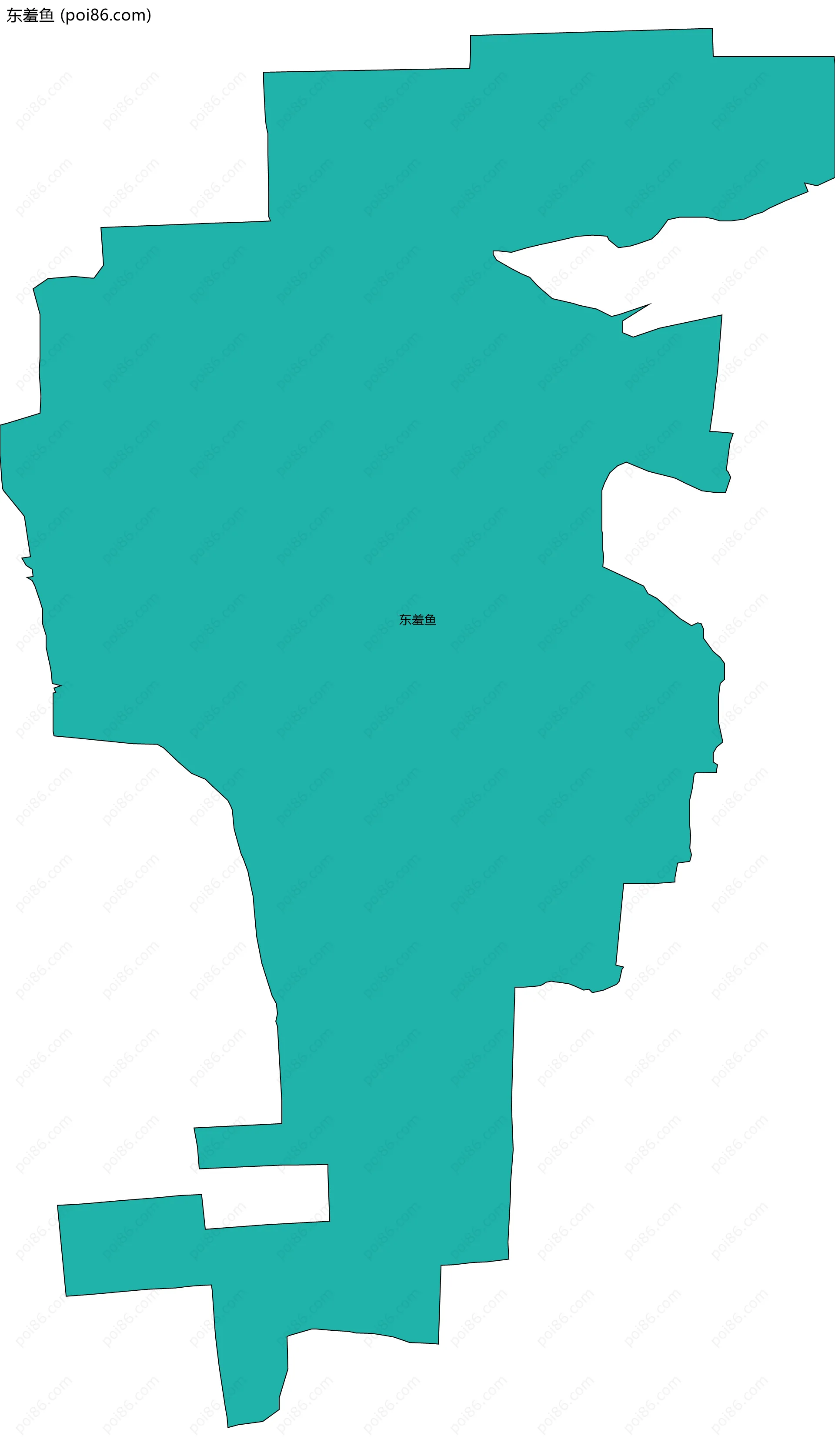 东羞鱼边界地图