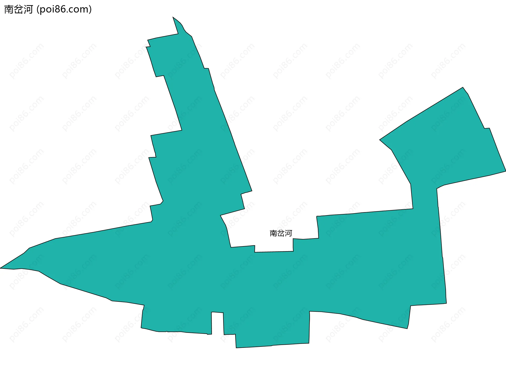 南岔河边界地图